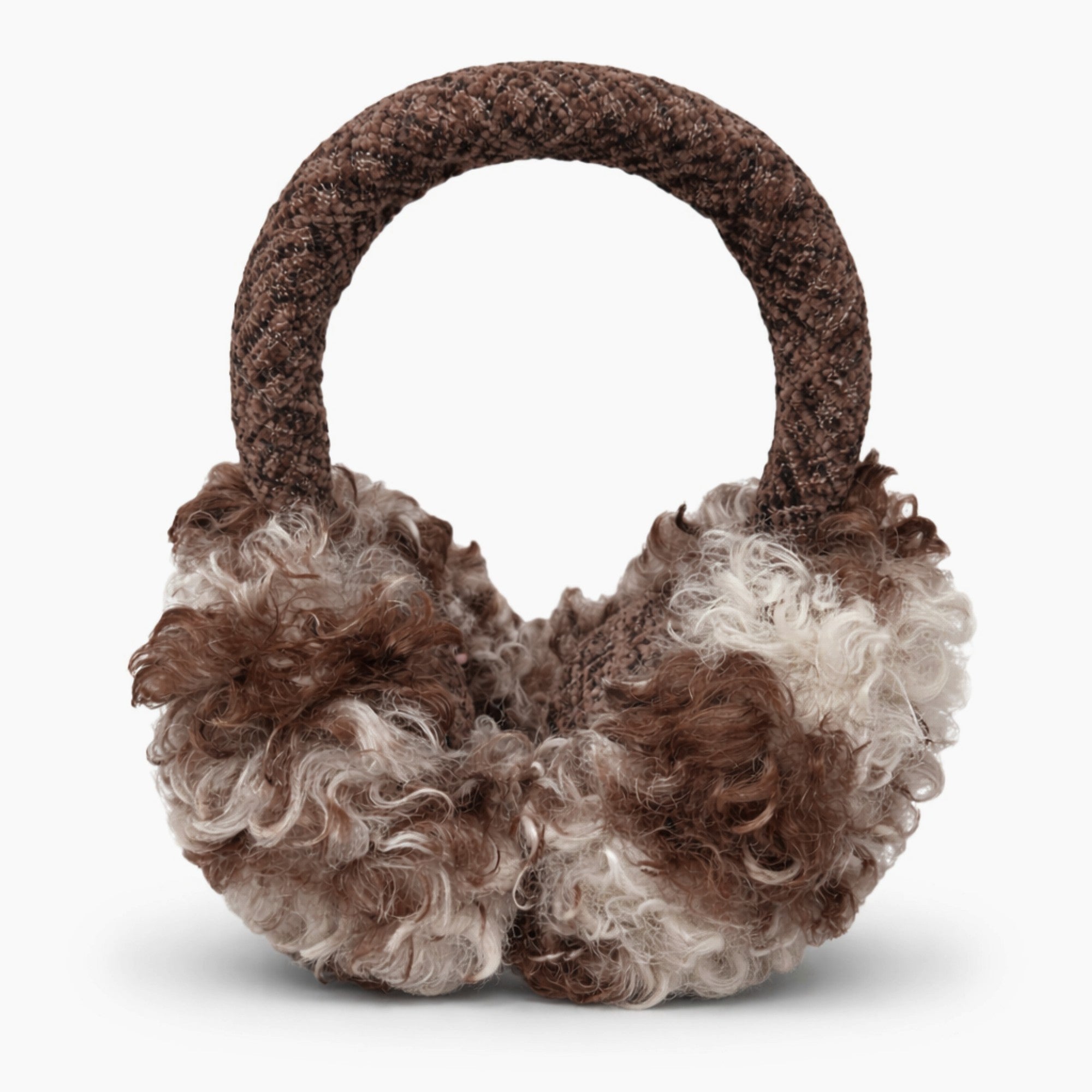 Anna-Kaci Women's High Pile Faux Shearling Foldable Earmuffs with Plush Cushioned Ear Covers and Soft Wrapped Headband