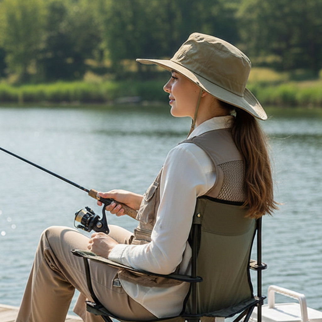 Anna-Kaci Lightweight Quick Dry Wide Brim Hiking Hat with Adjustable Chin Strap