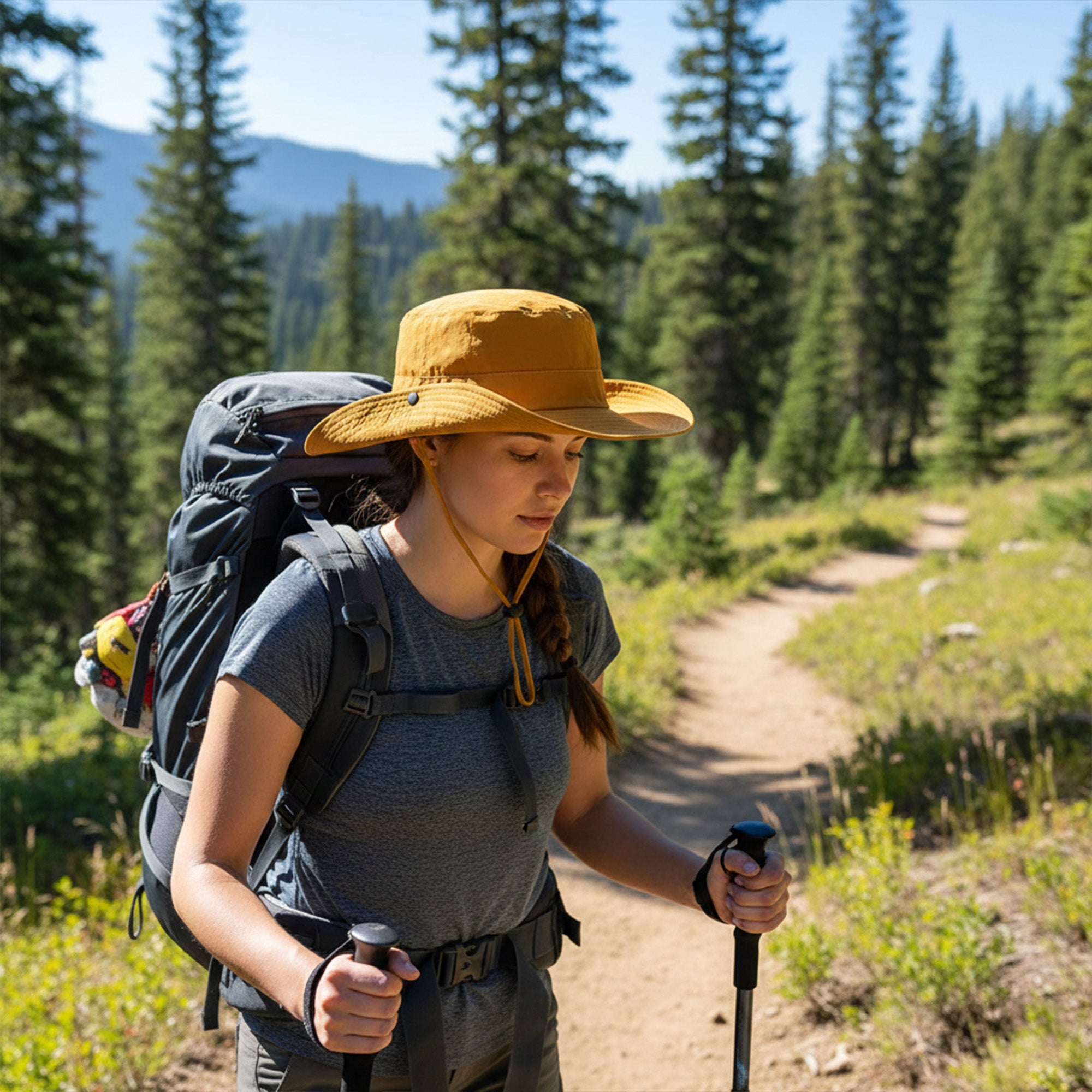 Anna-Kaci Lightweight Quick Dry Wide Brim Hiking Hat with Adjustable Chin Strap