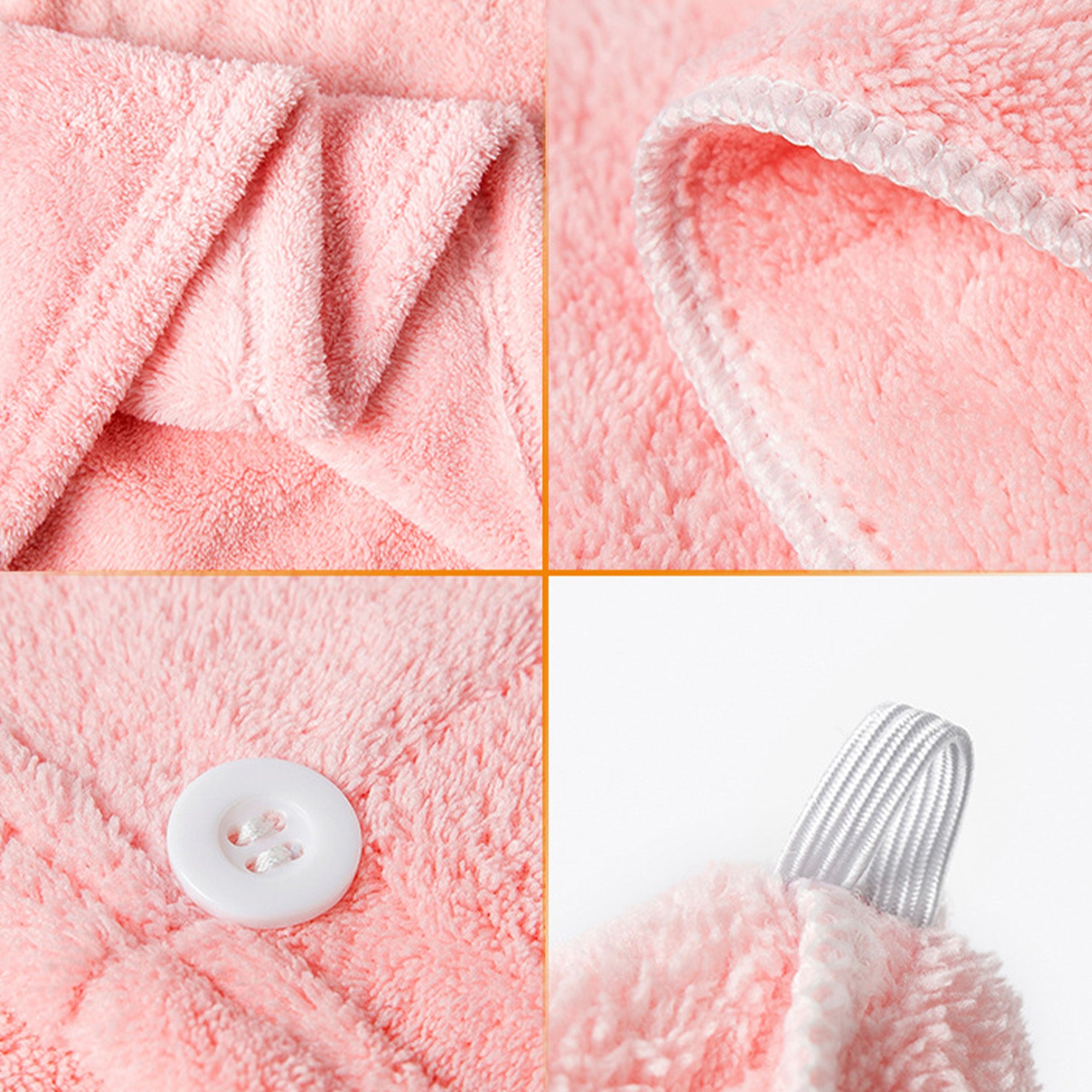 Anna-Kaci 2 Pack Solid Hair Drying Towel Turban Absorbent Soft Quick Dry Hair Wrap
