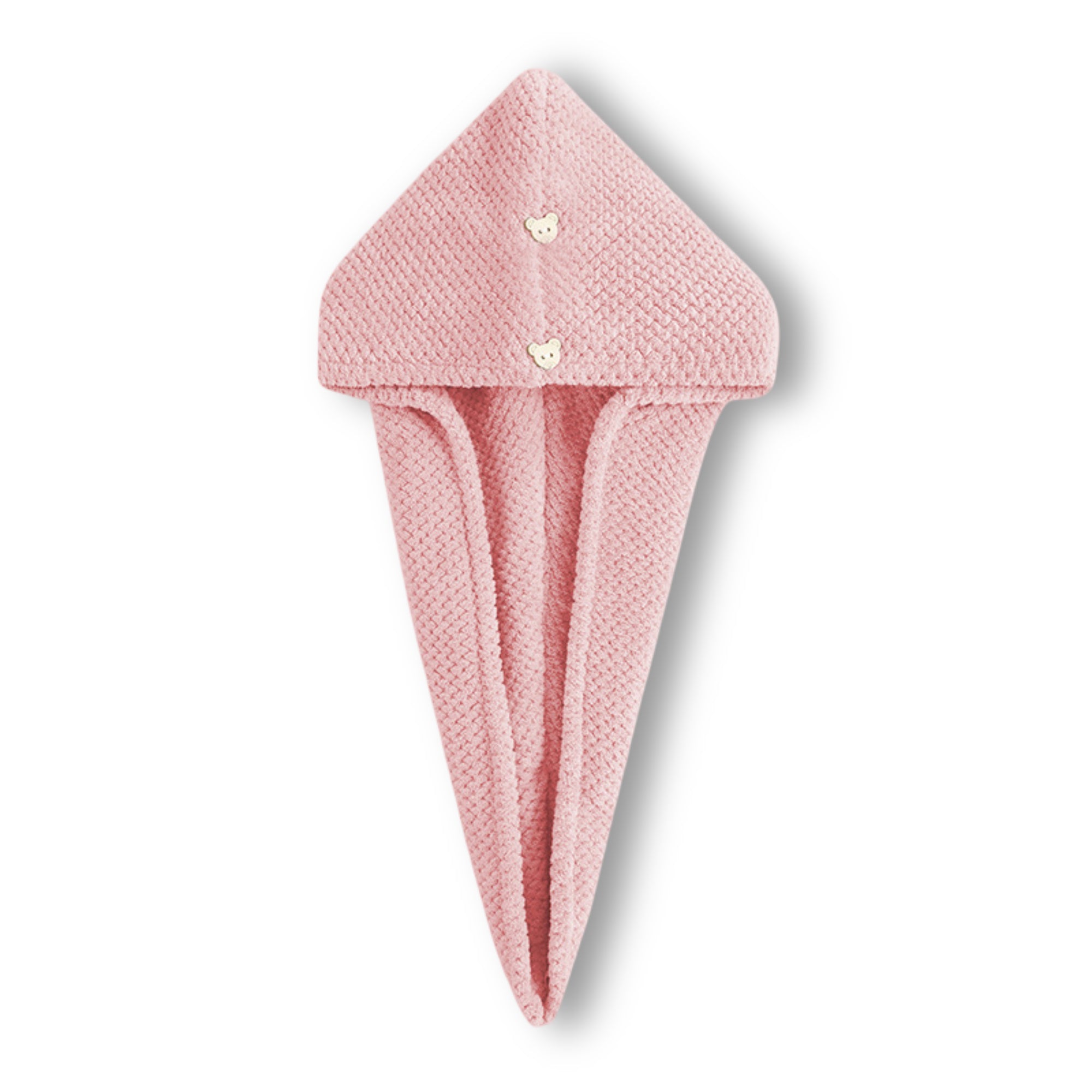 Anna-Kaci Soft Double-Layer Waffle Texture Hair Drying Cap with Button Closure