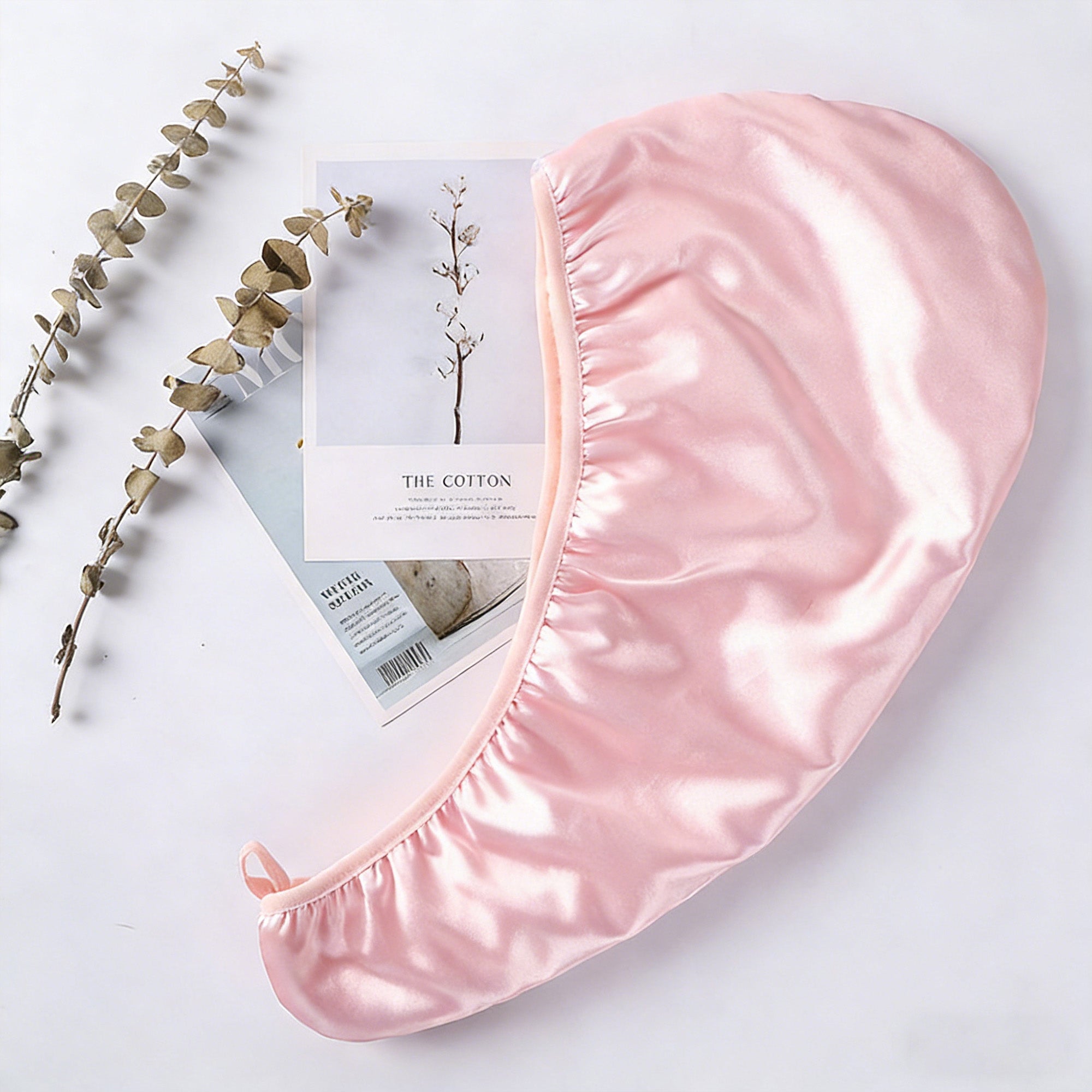 Anna-Kaci Soft Double Layer Hair Drying Cap with Secure Button Loop Closure