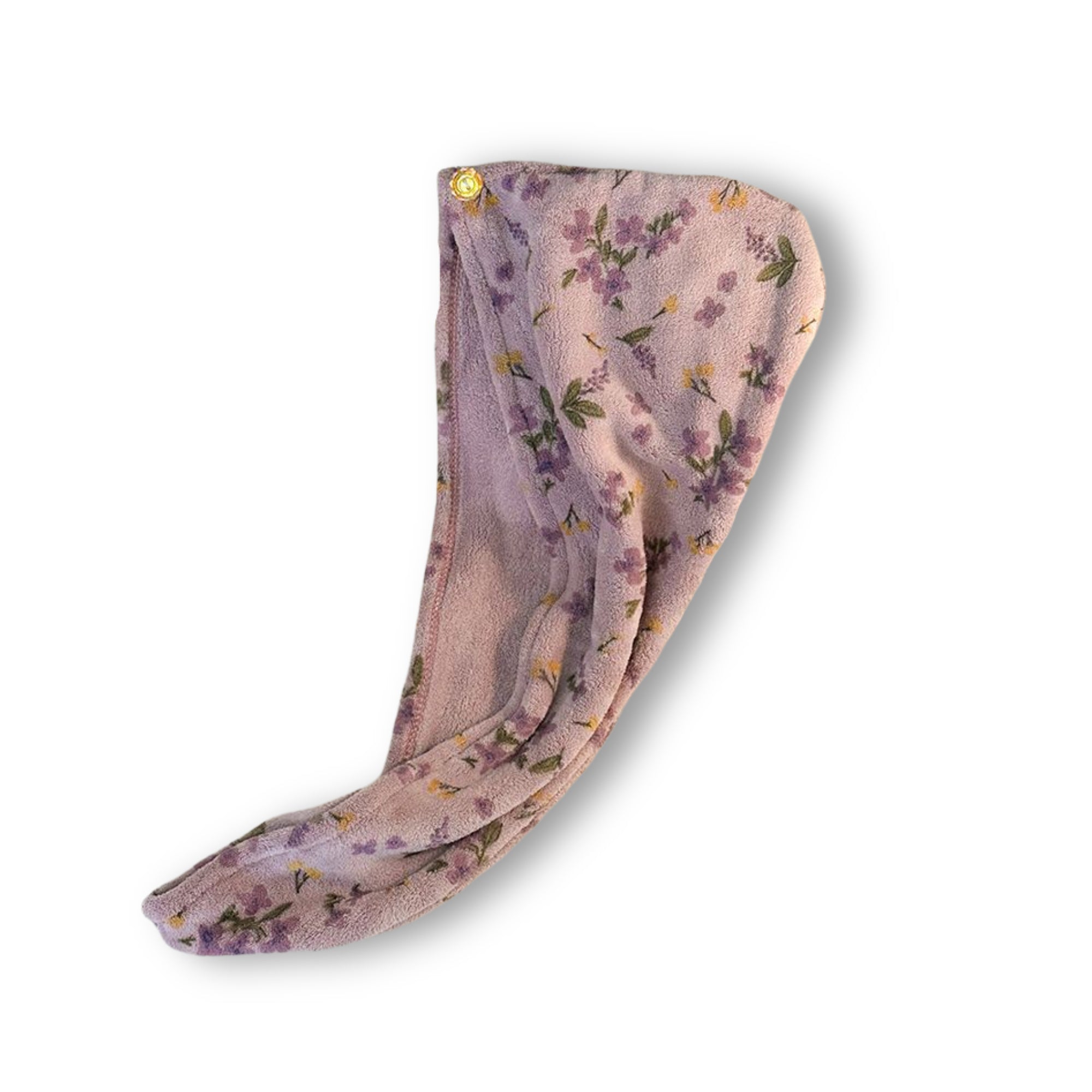Anna-Kaci Floral Print Quick Dry Hair Towel Turban Soft Absorbent Microfiber Wrap with Button Closure