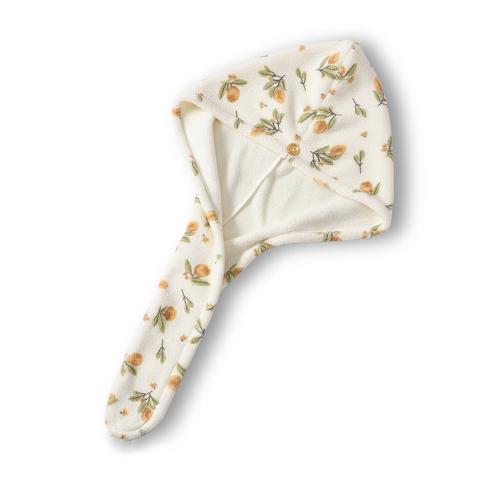Anna-Kaci Floral Print Quick Dry Hair Towel Turban Soft Absorbent Microfiber Wrap with Button Closure