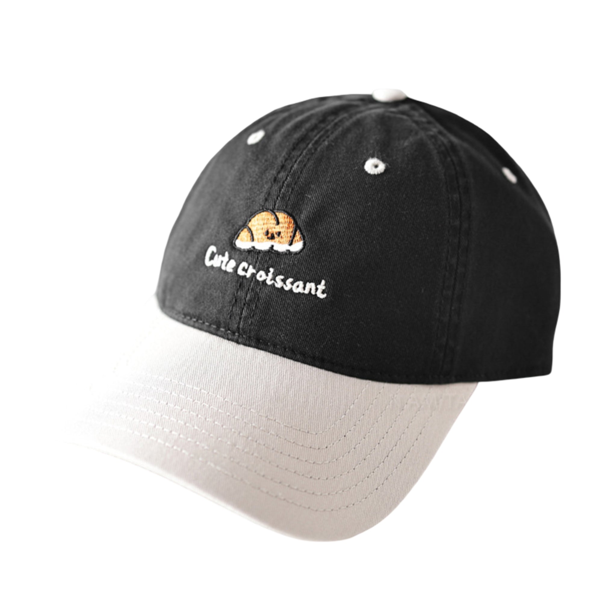 Anna-Kaci Embroidered Croissant Baseball Cap Adjustable Baseball Hat