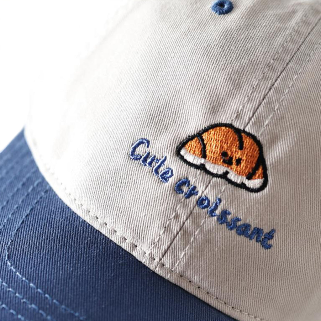 Anna-Kaci Embroidered Croissant Baseball Cap Adjustable Baseball Hat