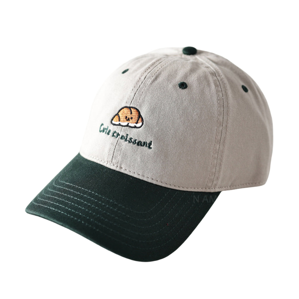 Anna-Kaci Embroidered Croissant Baseball Cap Adjustable Baseball Hat