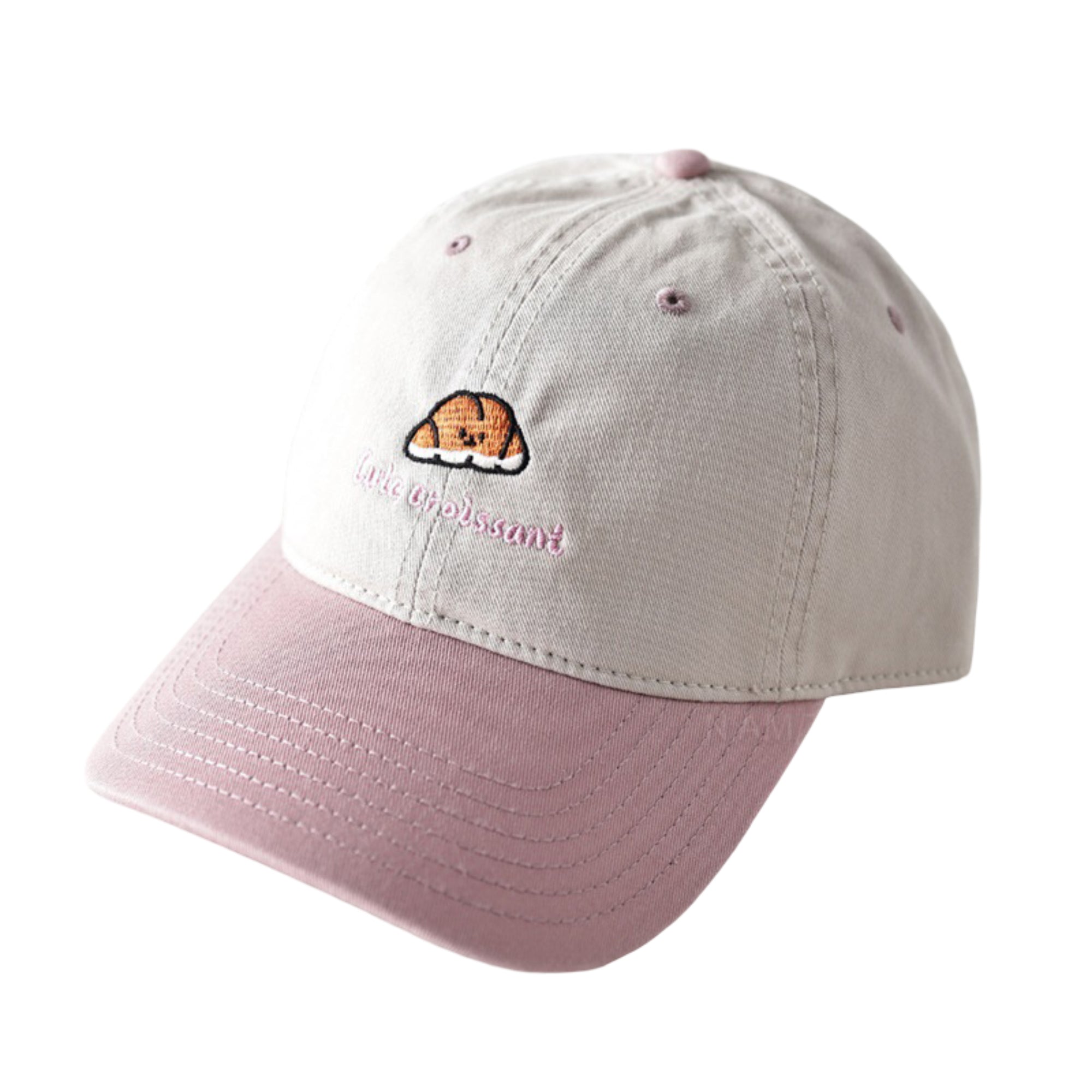 Anna-Kaci Embroidered Croissant Baseball Cap Adjustable Baseball Hat
