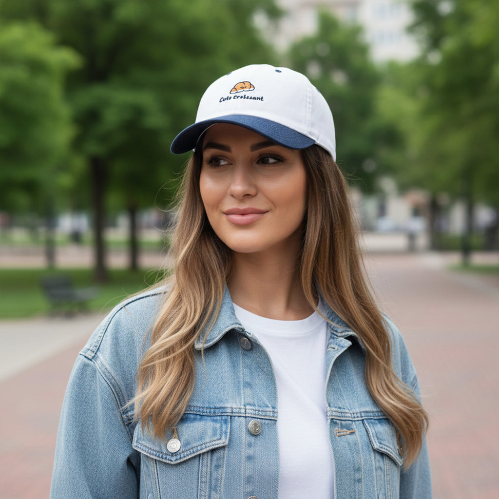 Anna-Kaci Embroidered Croissant Baseball Cap Adjustable Baseball Hat
