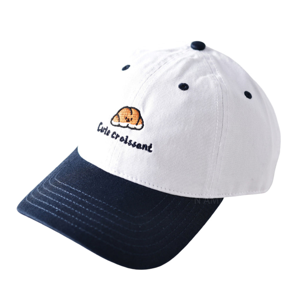 Anna-Kaci Embroidered Croissant Baseball Cap Adjustable Baseball Hat