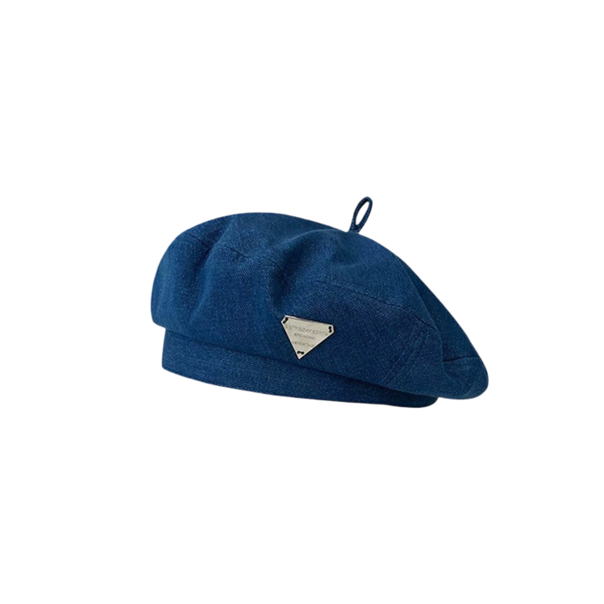 Anna-Kaci Denim Beret Hat Lightweight Structured Fit Soft Fabric Classic Style