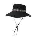 Anna-Kaci Women's Wide Brim Sun Hat with Adjustable Chin Strap Decorative Band Casual Headwear
