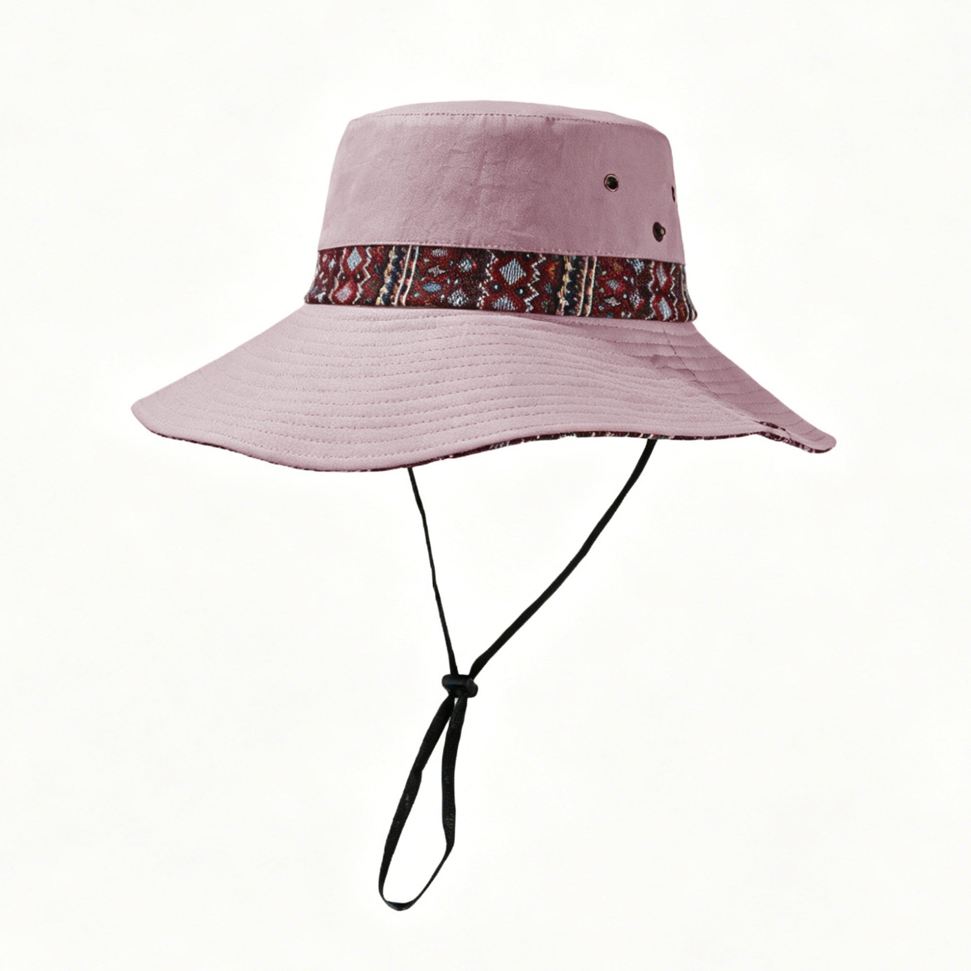 Anna-Kaci Women's Wide Brim Sun Hat with Adjustable Chin Strap Decorative Band Casual Headwear