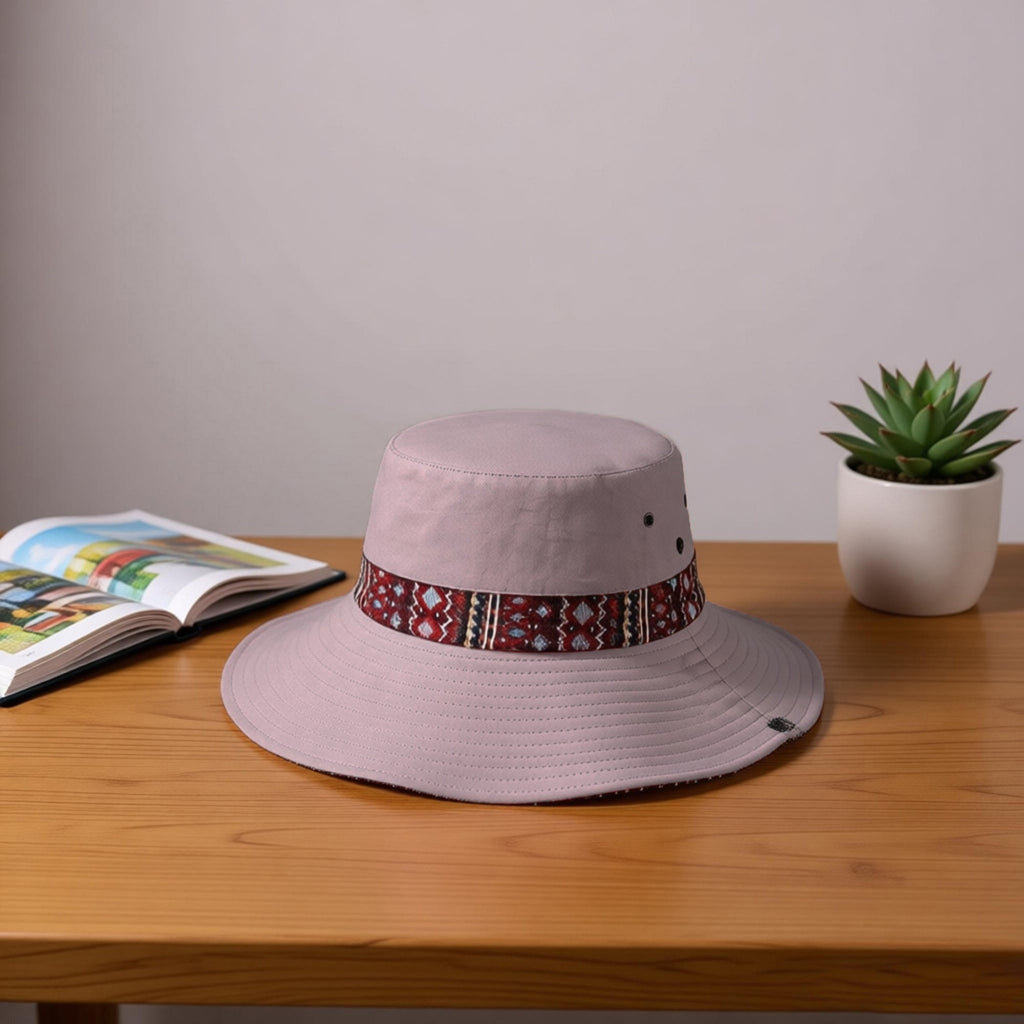 Anna-Kaci Women's Wide Brim Sun Hat with Adjustable Chin Strap Decorative Band Casual Headwear