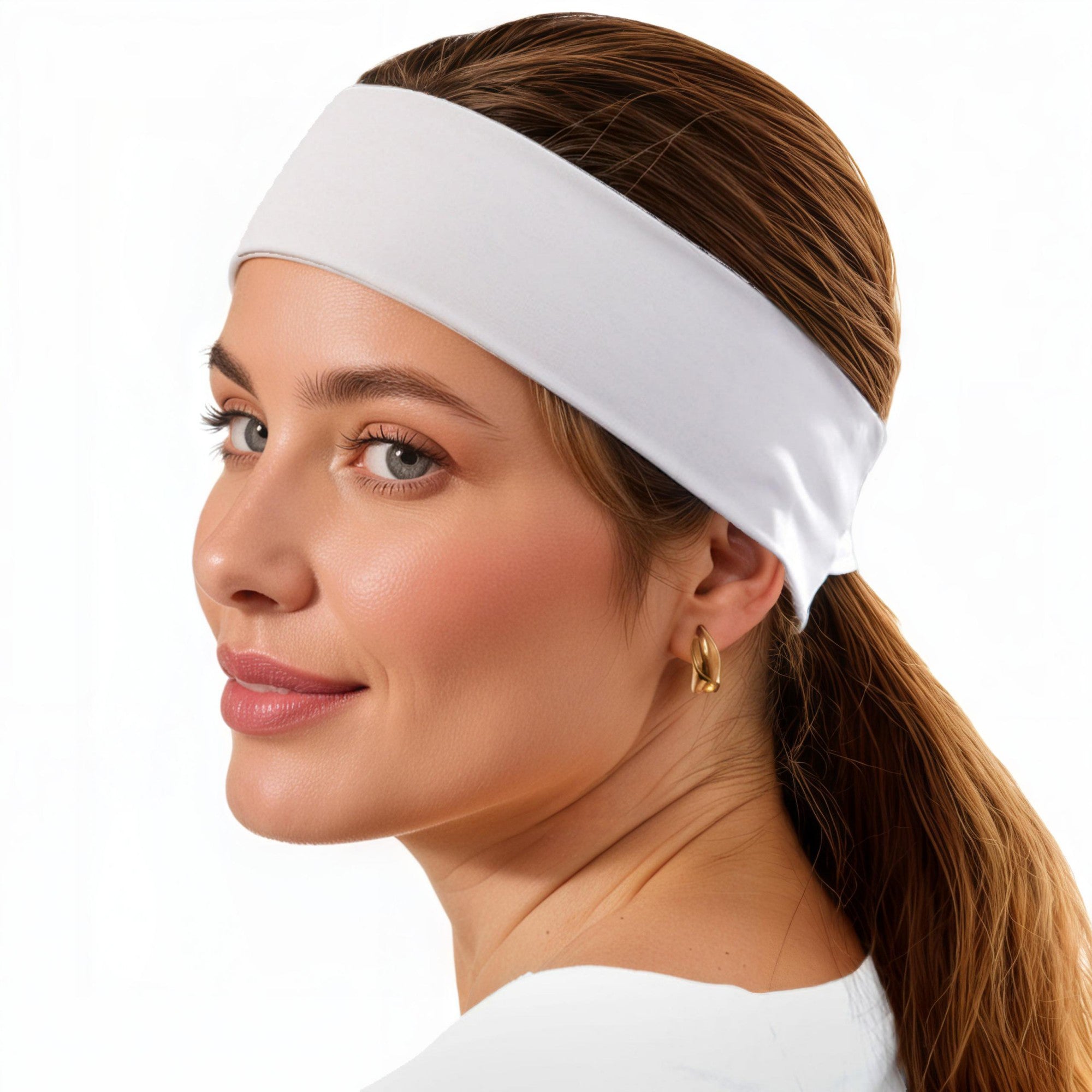 Anna-Kaci Women's Wide Stretch Sports Headband Soft Elastic Fabric Comfortable Secure Fit Hair Accessory