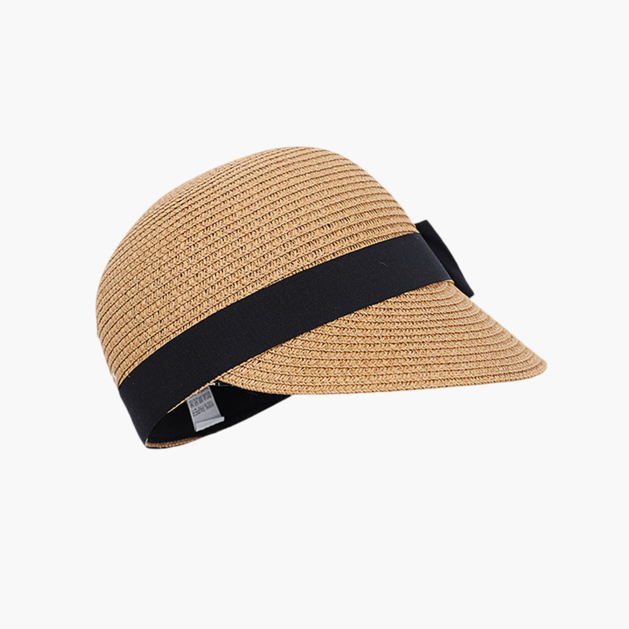 Anna-Kaci Womens Woven Straw Visor Hat with Bow Detail Breathable Lightweight