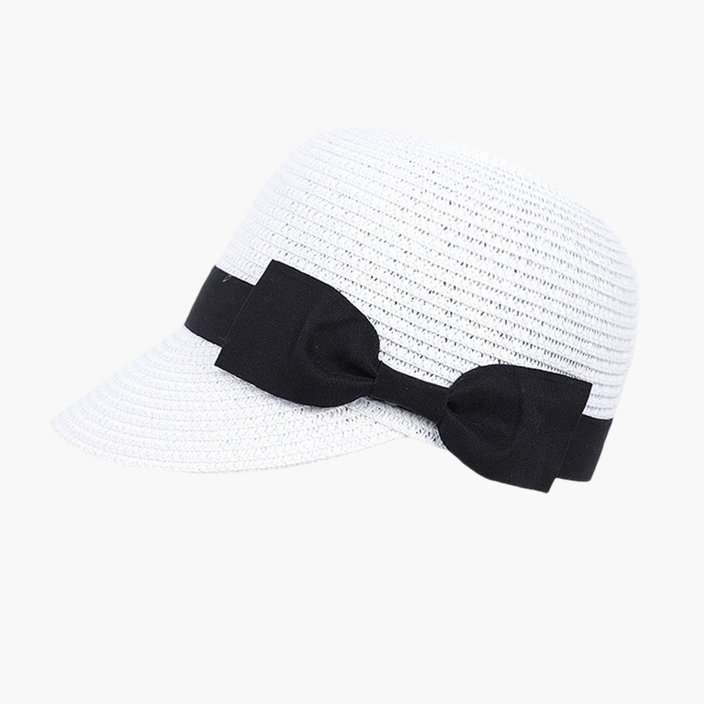 Anna-Kaci Womens Woven Straw Visor Hat with Bow Detail Breathable Lightweight