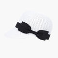 Anna-Kaci Womens Woven Straw Visor Hat with Bow Detail Breathable Lightweight