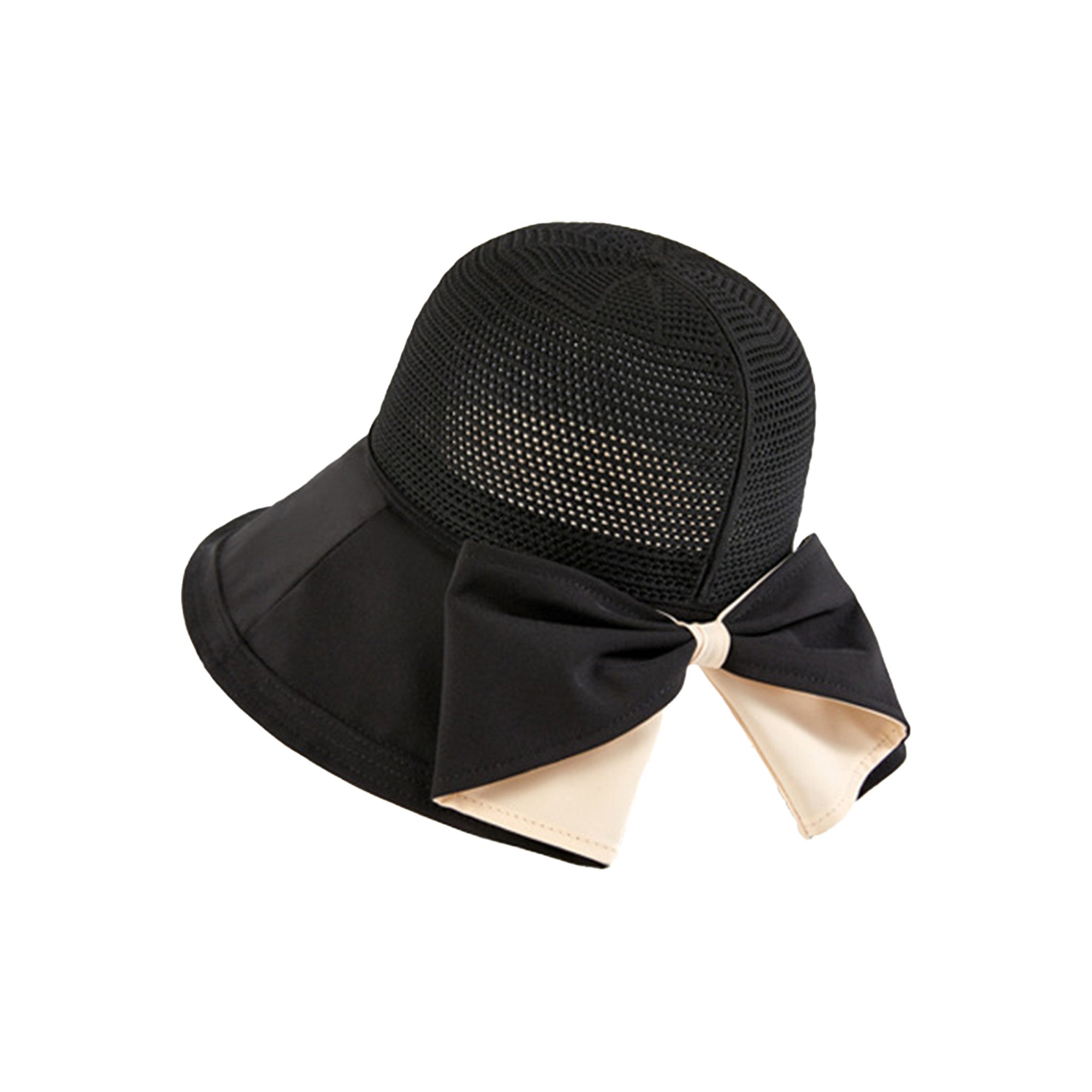 Anna-Kaci Womens Wide Brim Sun Hat with Breathable Weave and Bow Detail