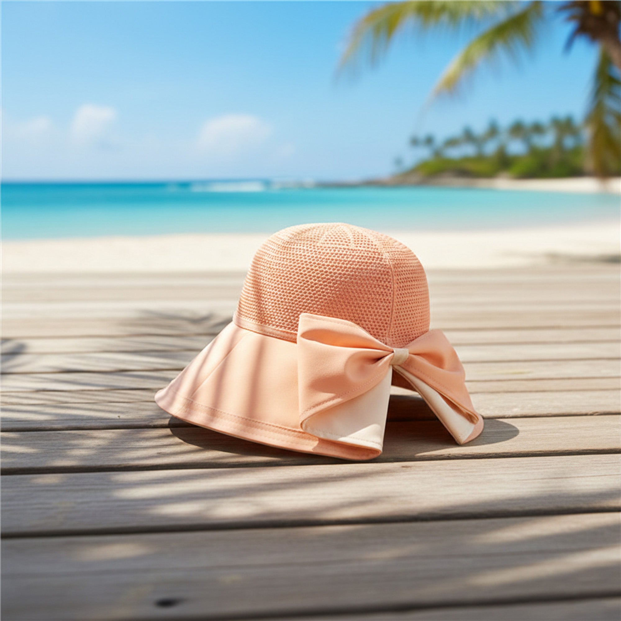 Anna-Kaci Womens Wide Brim Sun Hat with Breathable Weave and Bow Detail