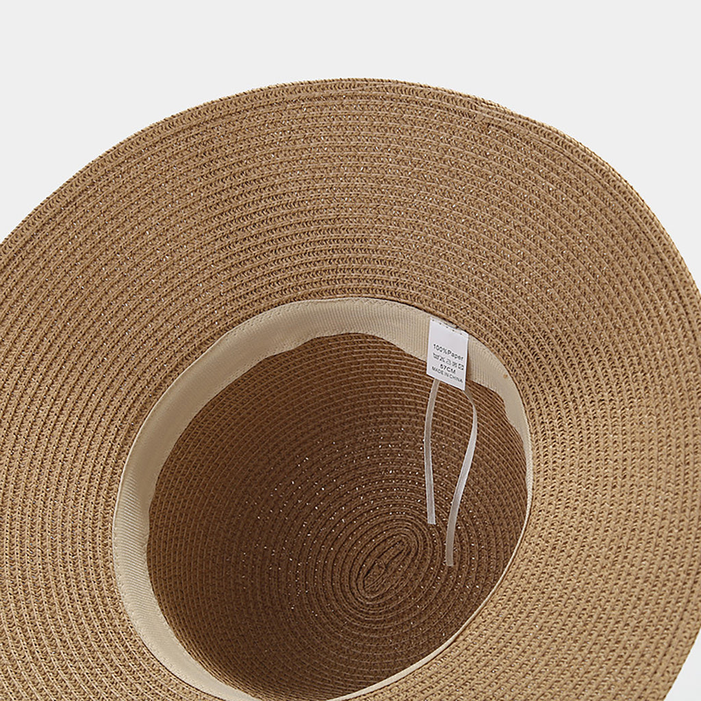 Anna-Kaci Womens Wide Brim Straw Sun Hat with Ribbon Bow Lightweight Packable Design