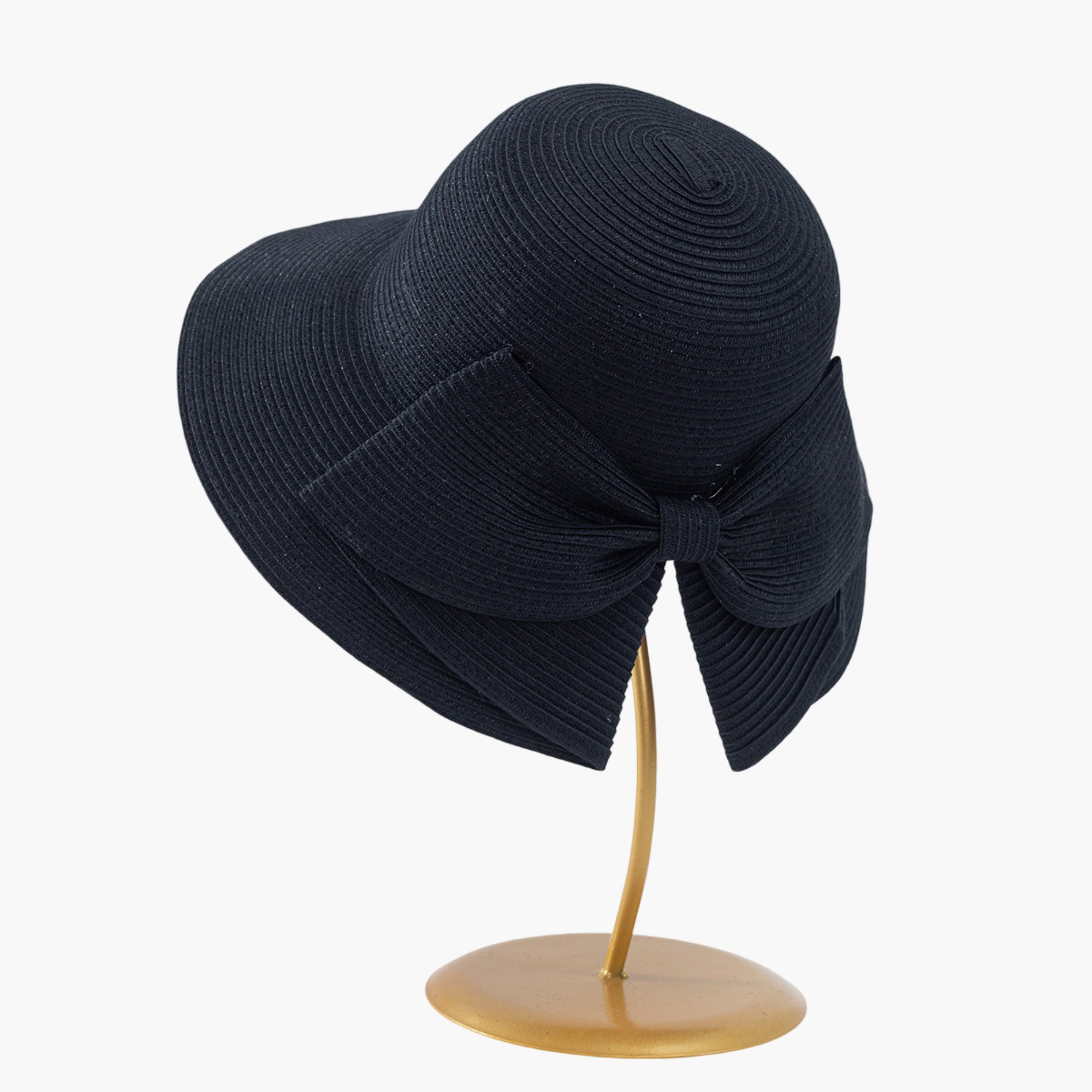 Anna-Kaci Womens Wide Brim Straw Sun Hat with Oversized Bow Detail and Adjustable Inner Band