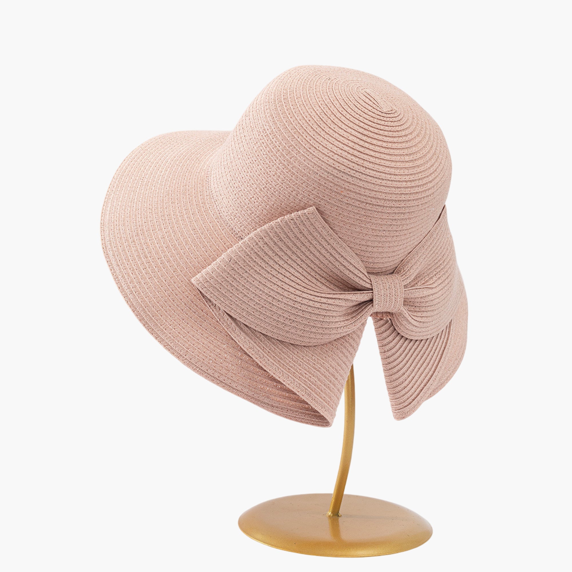 Anna-Kaci Womens Wide Brim Straw Sun Hat with Oversized Bow Detail and Adjustable Inner Band