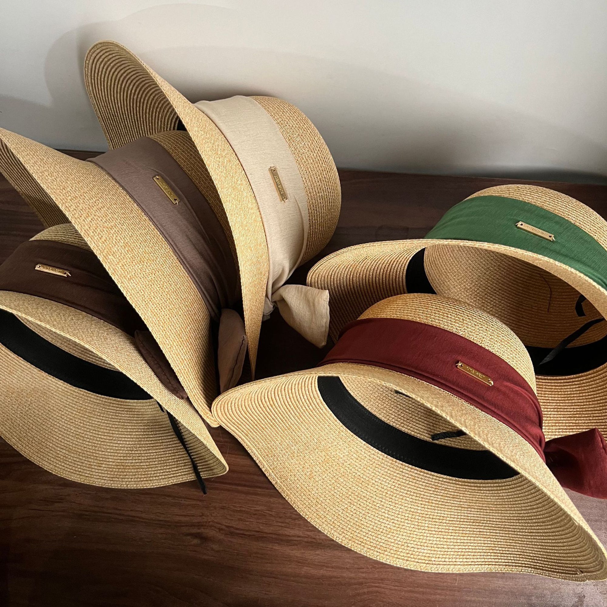 Anna-Kaci Womens Straw Sun Hat with Fabric Bow Detail Lightweight Summer Hat