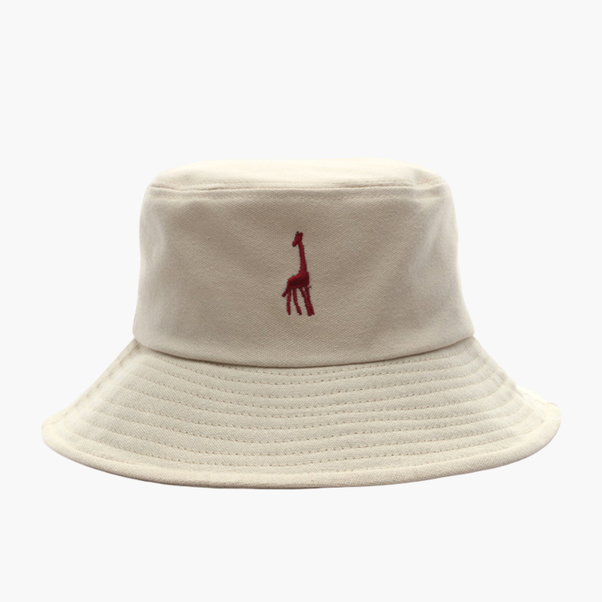Anna-Kaci Cotton Bucket Hat with Embroidered Giraffe Casual Sun Hat