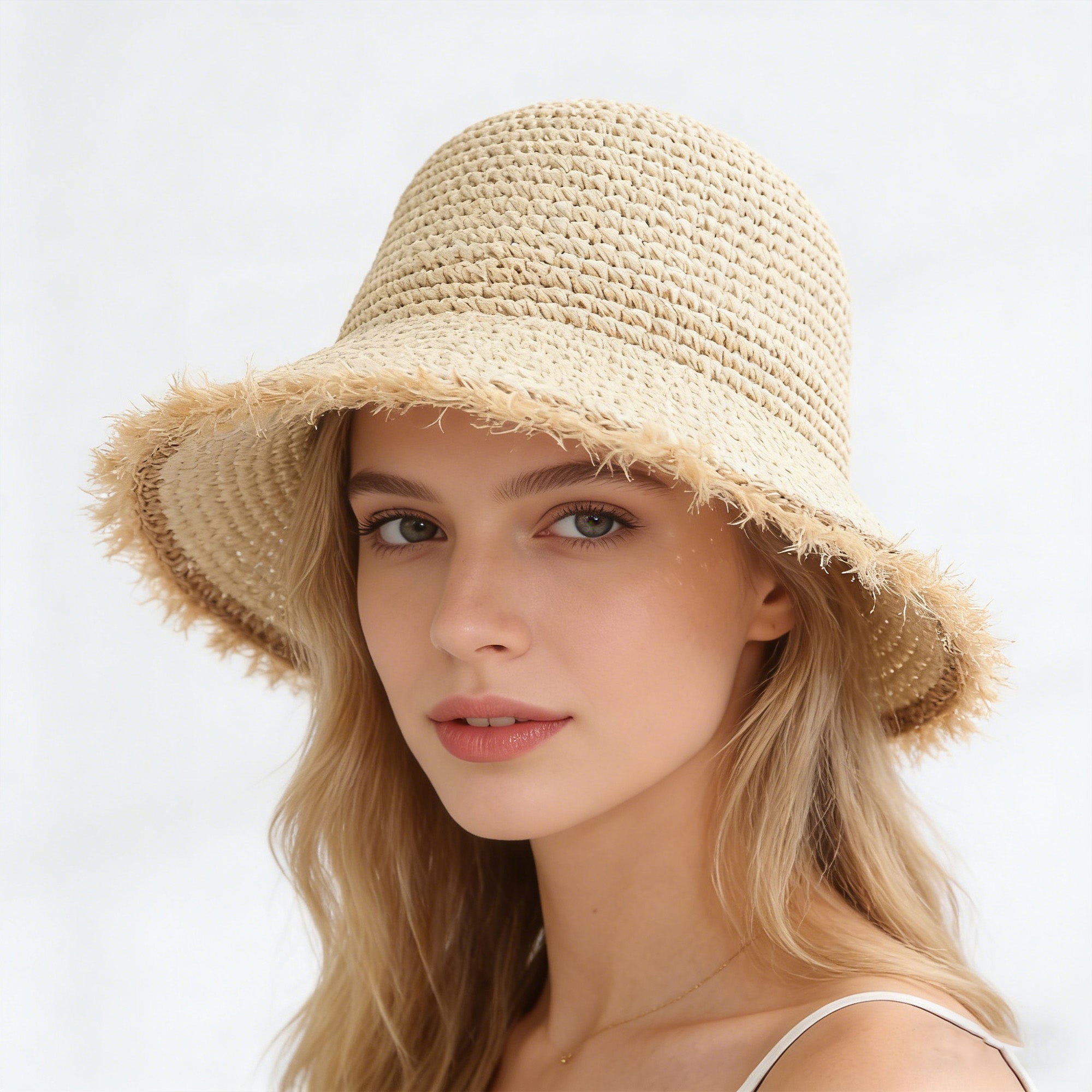 Anna-Kaci Womens Packable Straw Sun Hat Breathable Summer Beach Travel Hat
