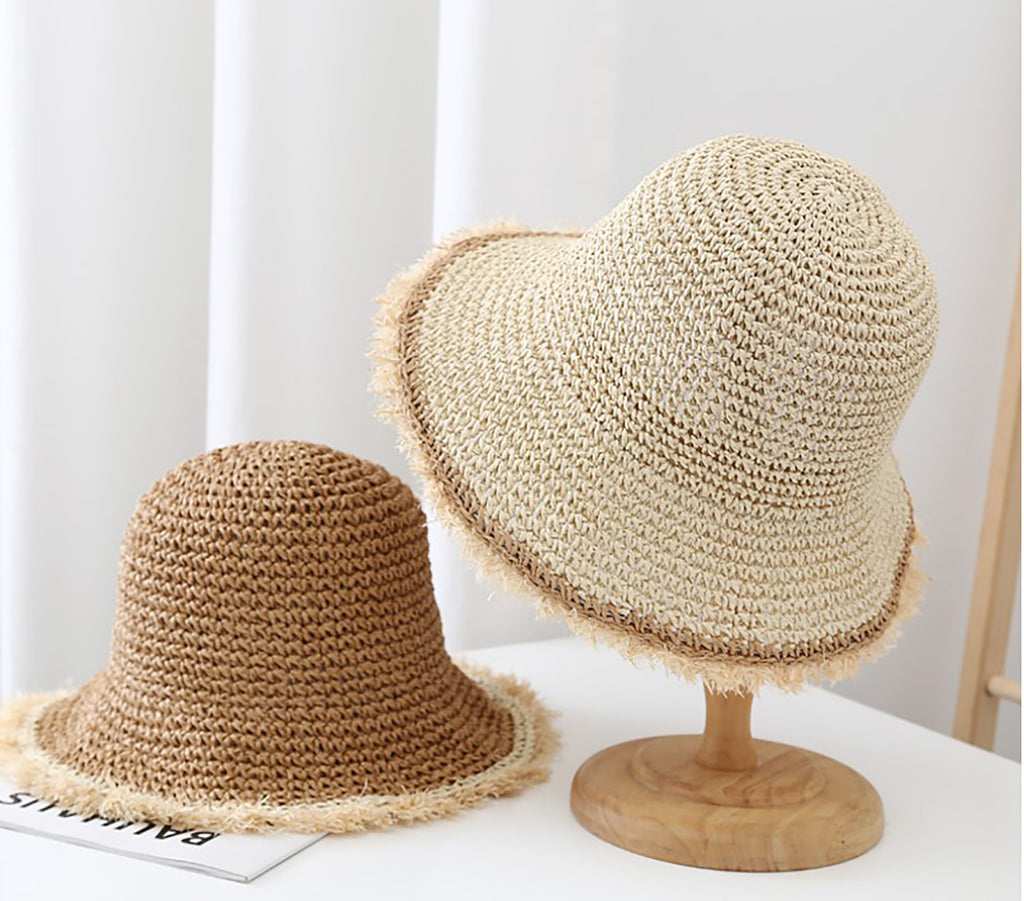 Anna-Kaci Womens Packable Straw Sun Hat Breathable Summer Beach Travel Hat