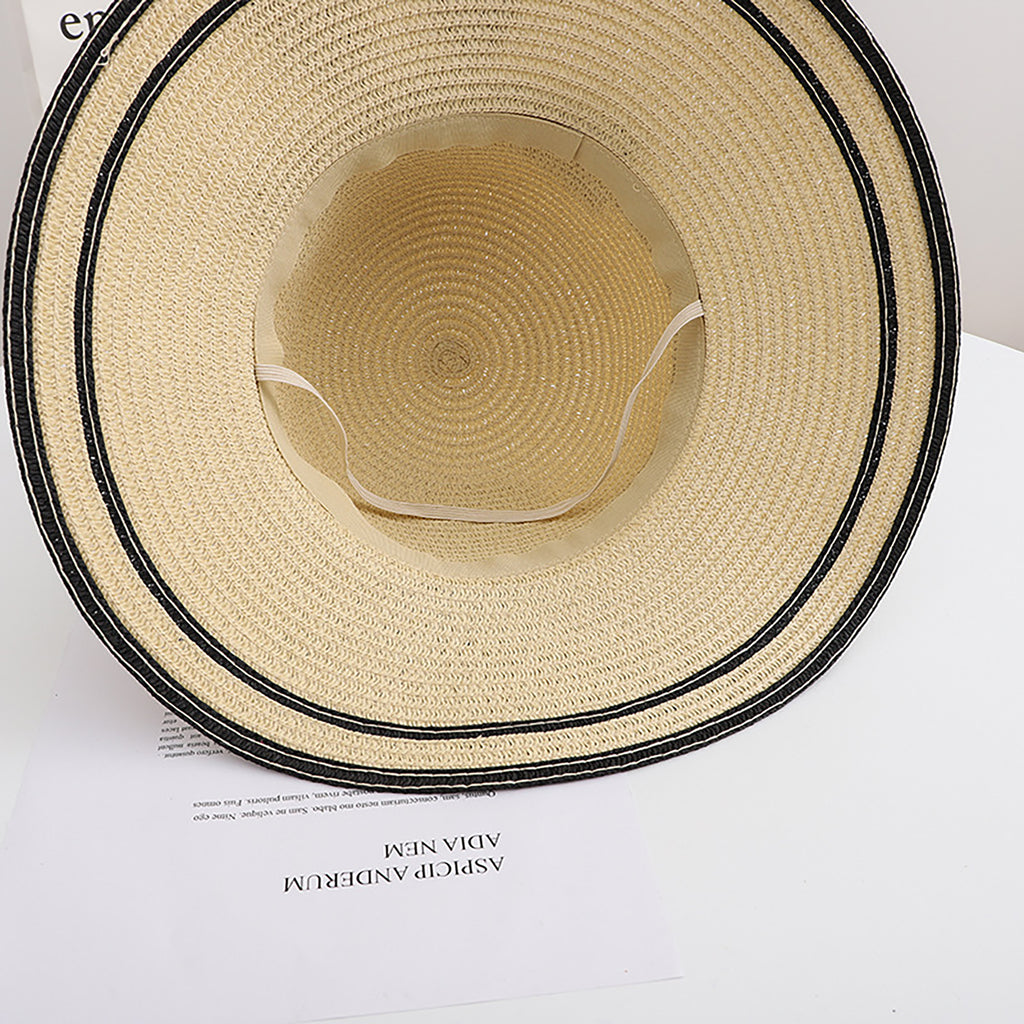 Anna-Kaci Womens Straw Sun Hat with Bow Detail Lightweight Breathable Summer Beach Hat
