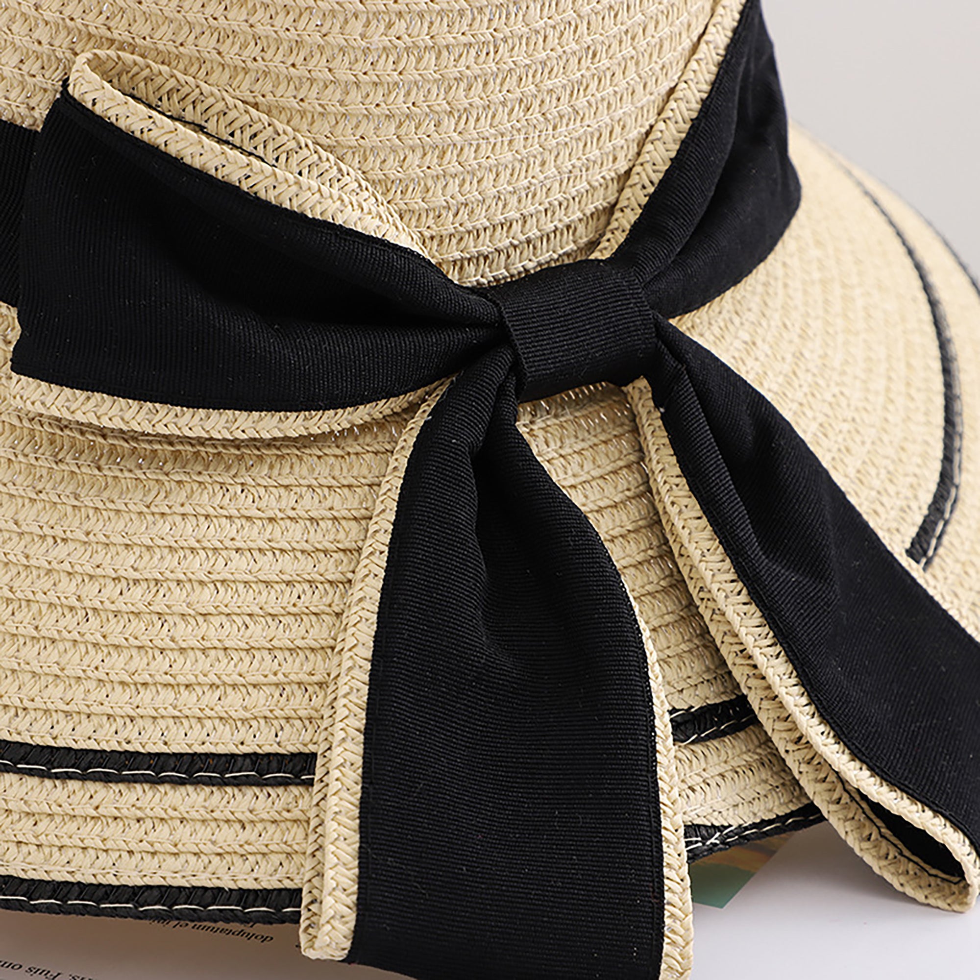 Anna-Kaci Womens Straw Sun Hat with Bow Detail Lightweight Breathable Summer Beach Hat