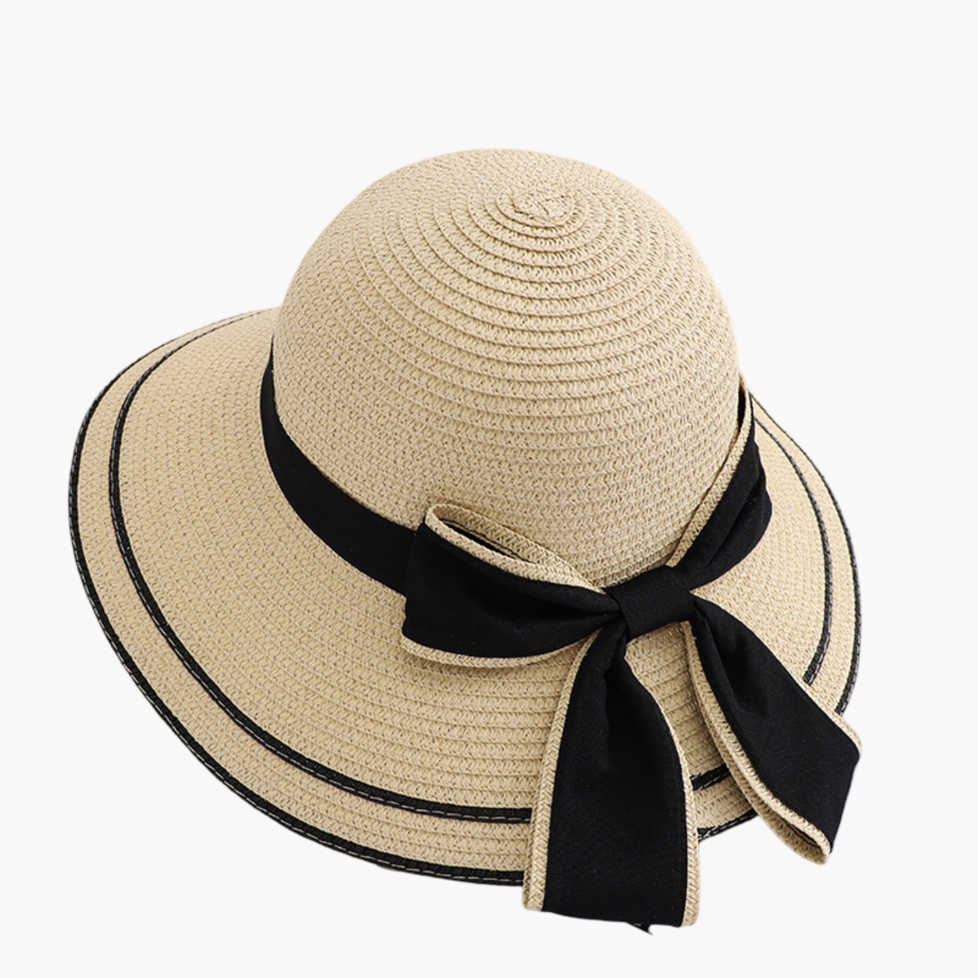 Anna-Kaci Womens Straw Sun Hat with Bow Detail Lightweight Breathable Summer Beach Hat