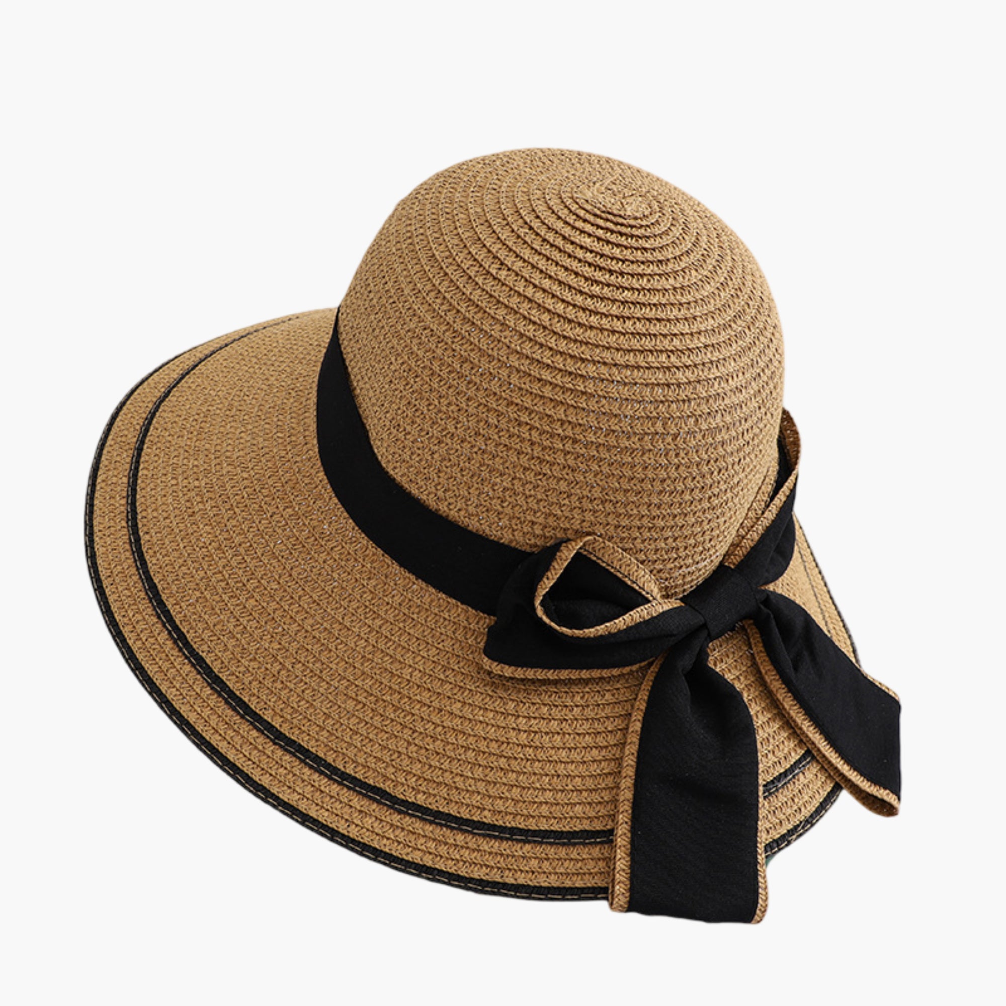 Anna-Kaci Womens Straw Sun Hat with Bow Detail Lightweight Breathable Summer Beach Hat