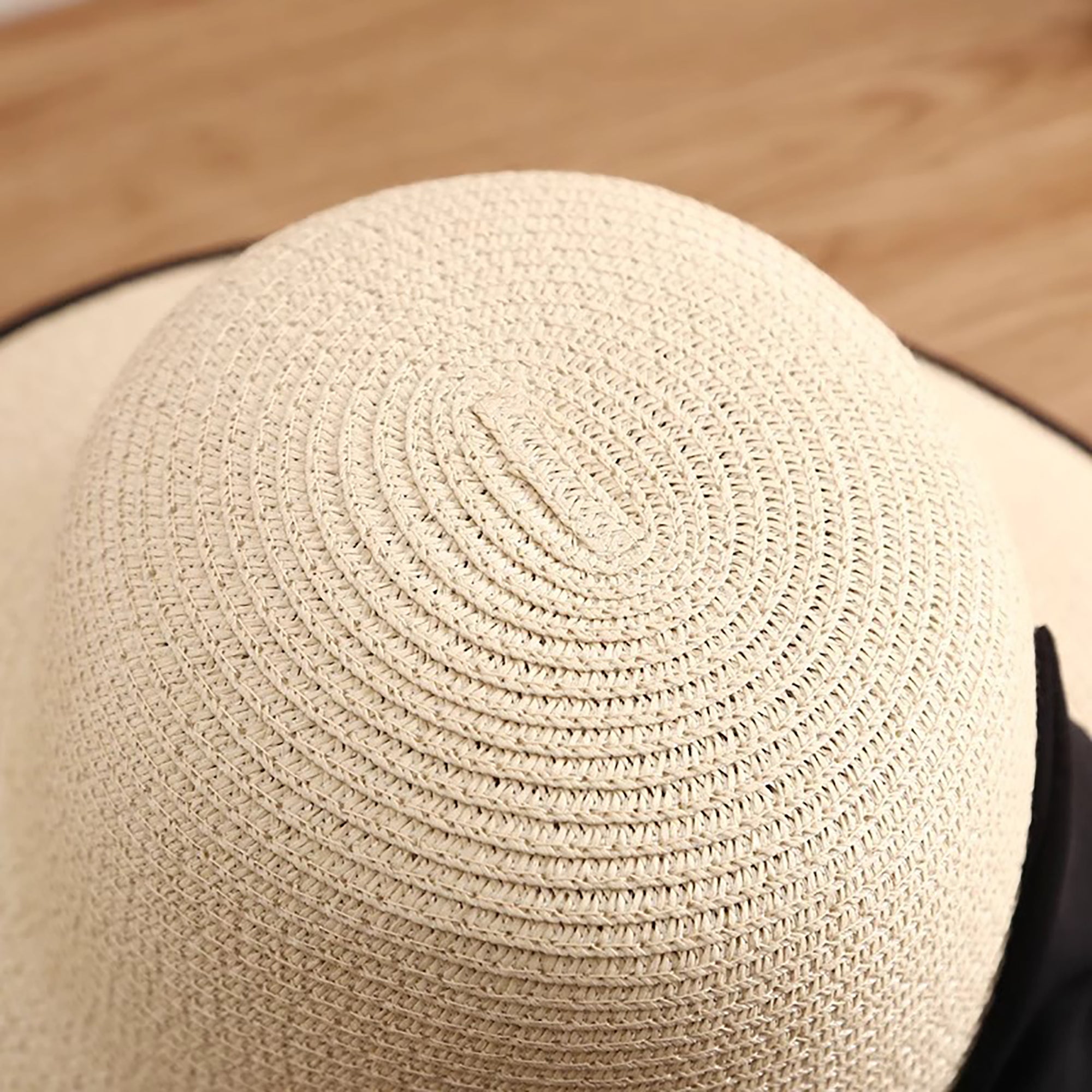 Anna-Kaci Women Wide Brim Straw Sun Hat with Bow Detail Summer Protection