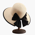 Anna-Kaci Women Wide Brim Straw Sun Hat with Bow Detail Summer Protection