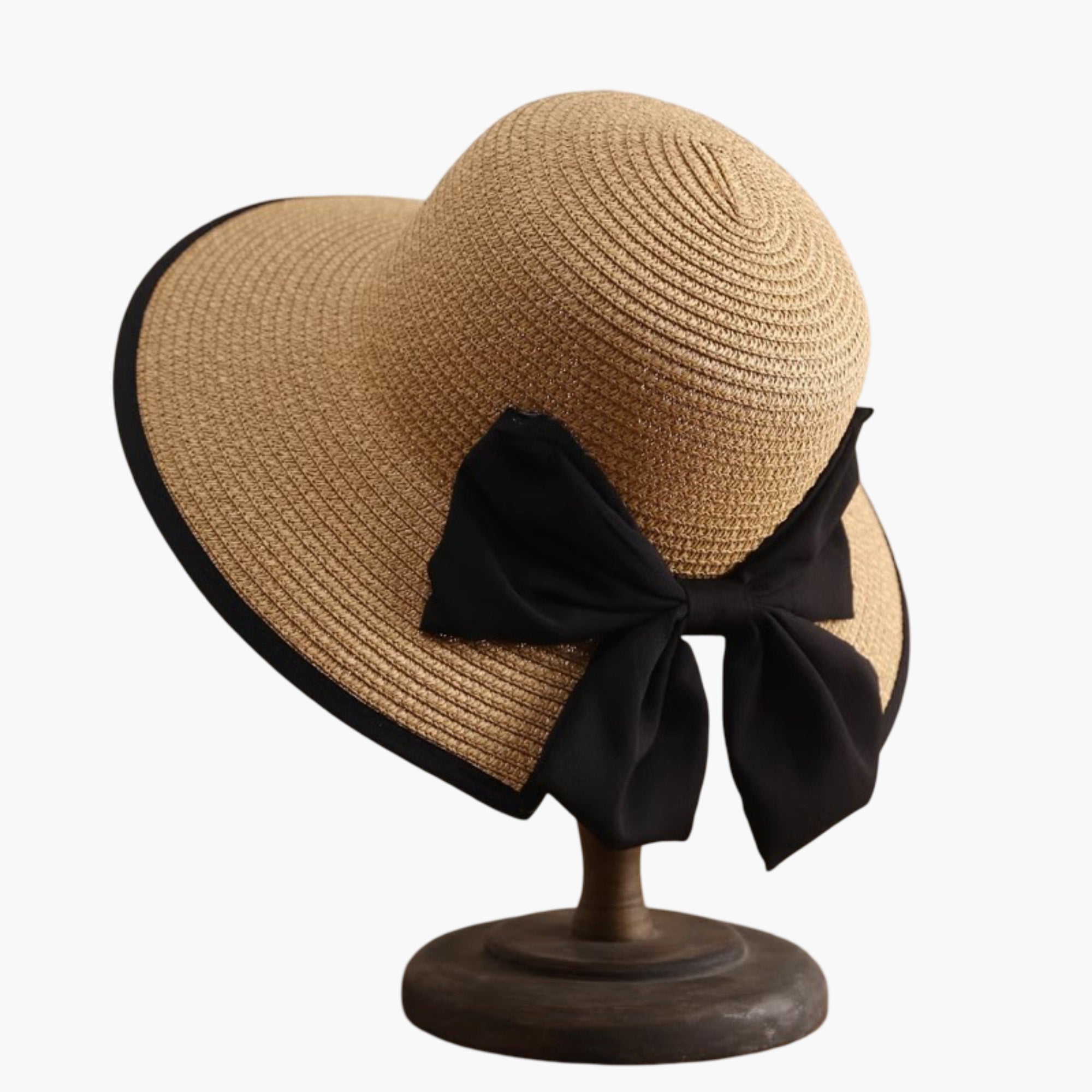 Anna-Kaci Women Wide Brim Straw Sun Hat with Bow Detail Summer Protection