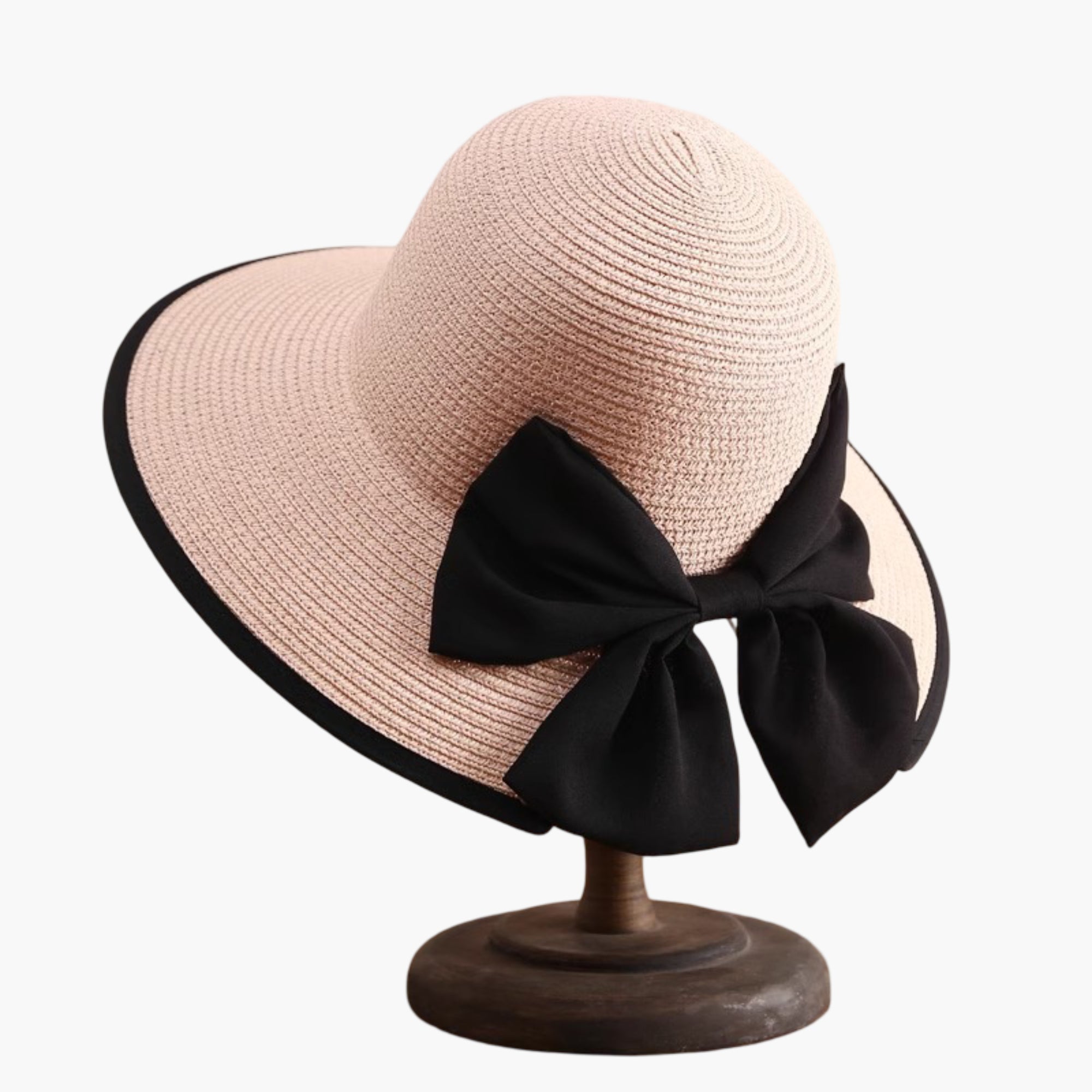 Anna-Kaci Women Wide Brim Straw Sun Hat with Bow Detail Summer Protection