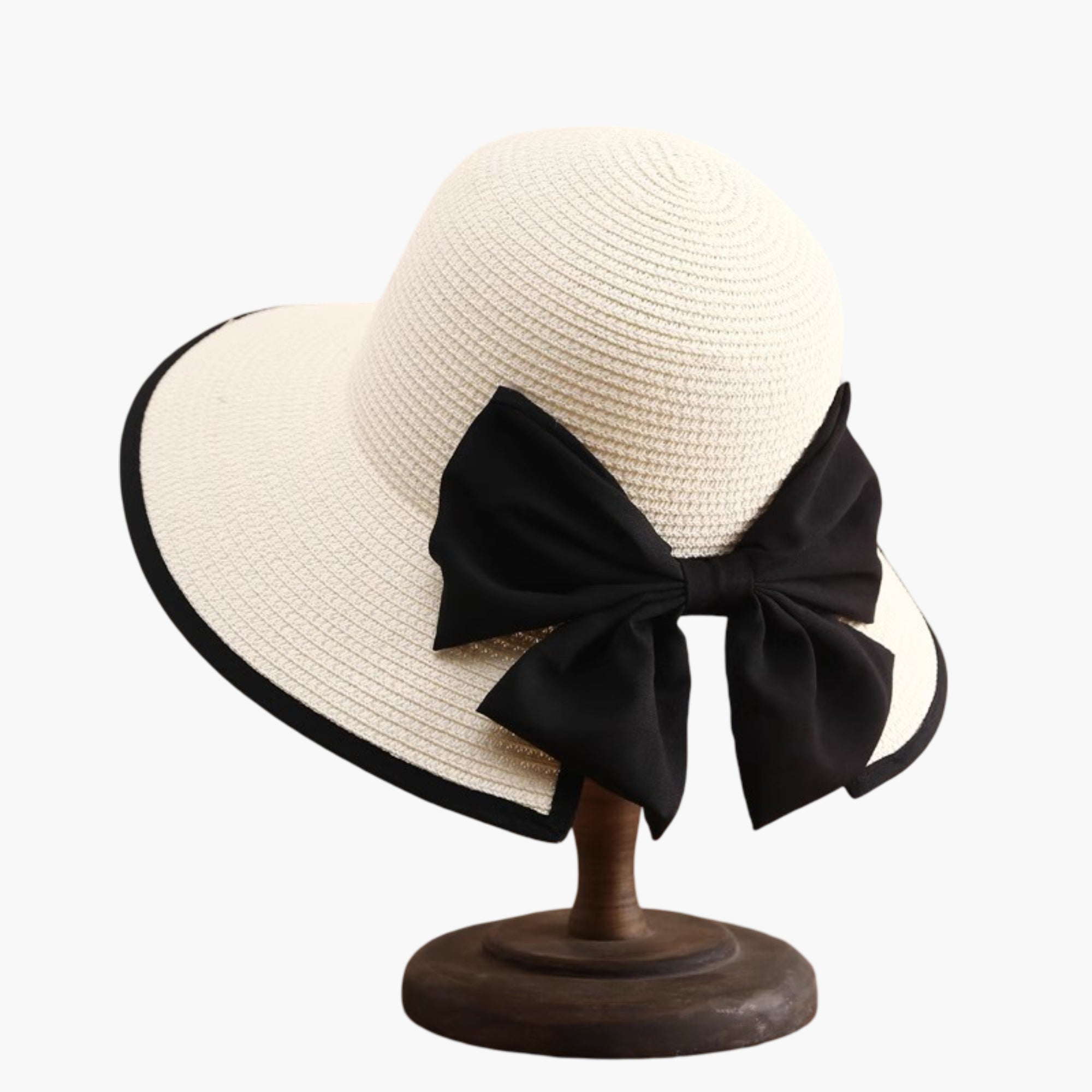 Anna-Kaci Women Wide Brim Straw Sun Hat with Bow Detail Summer Protection