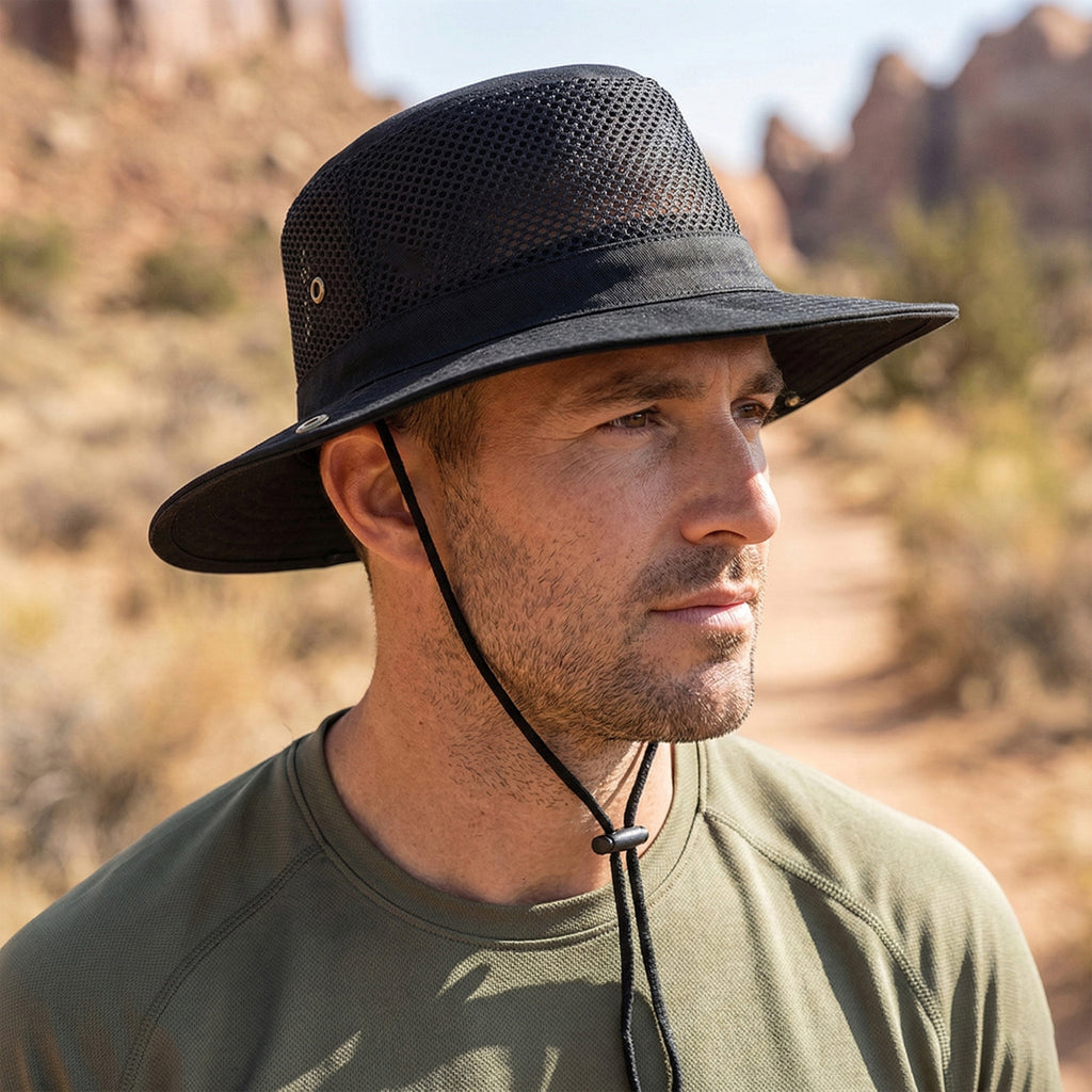 Anna-Kaci Wide Brim Mesh Sun Hat Lightweight Breathable Outdoor Fishing Hiking Safari Hat