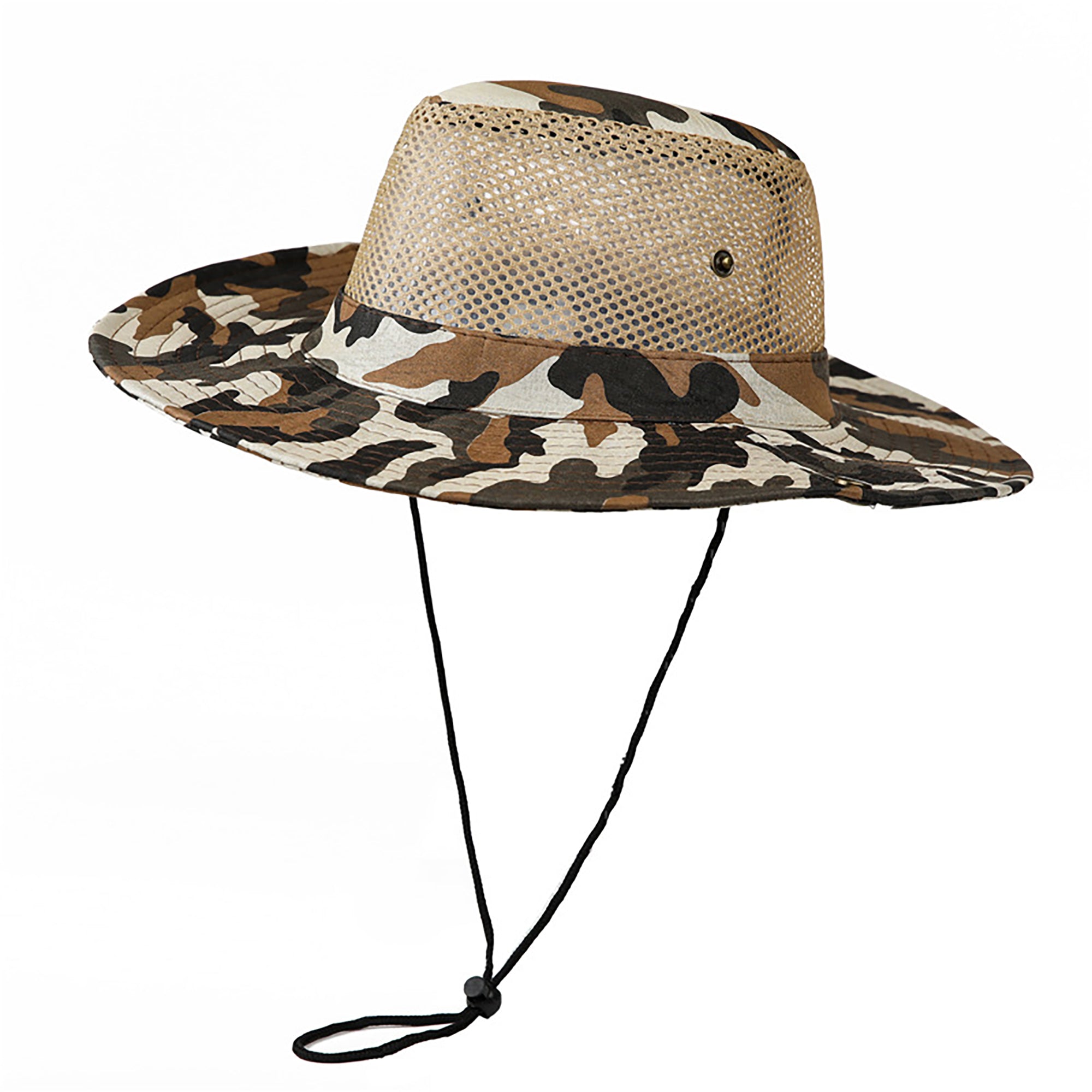 Anna-Kaci Wide Brim Mesh Sun Hat Lightweight Breathable Outdoor Fishing Hiking Safari Hat