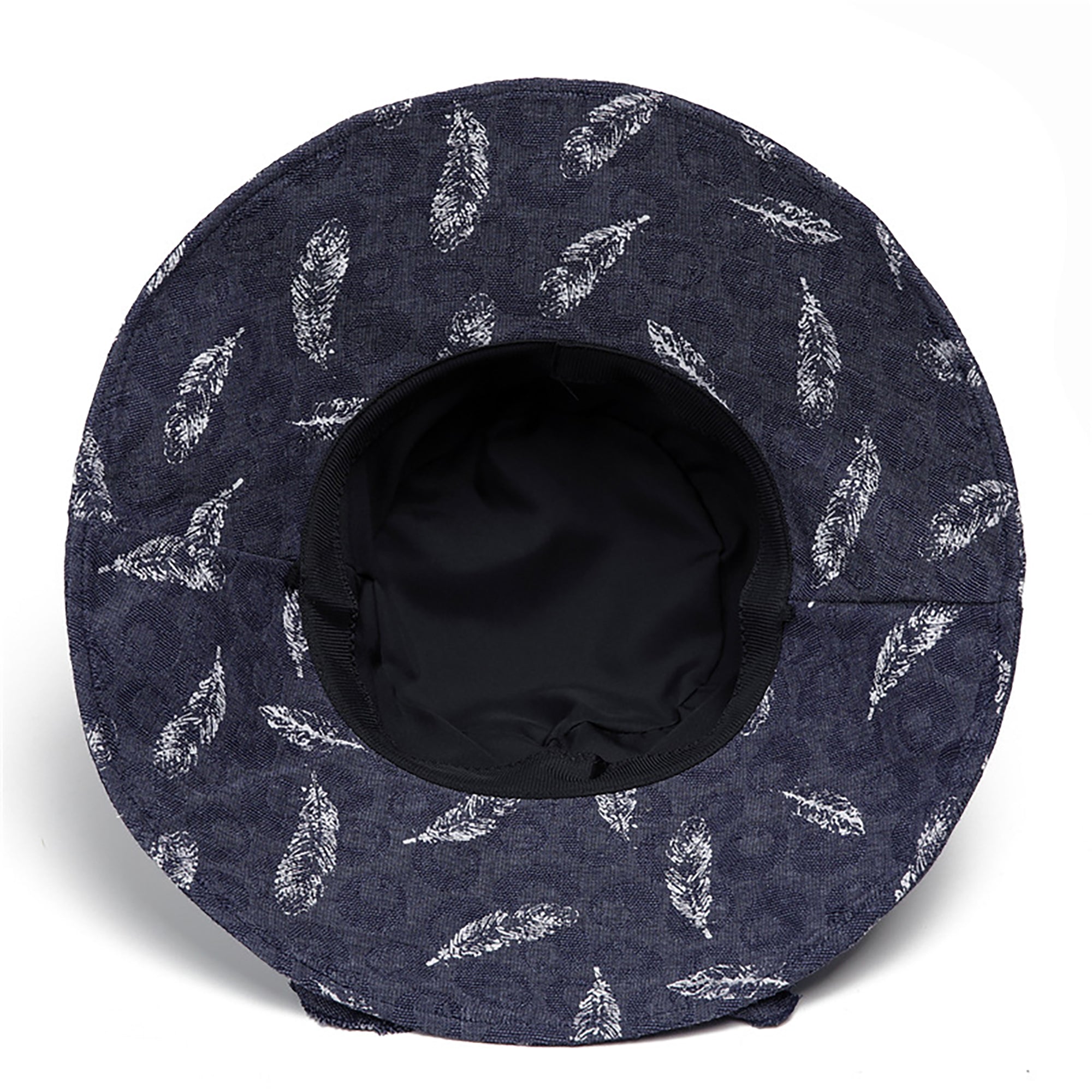 Anna-Kaci Womens Wide Brim Feather Print Sun Hat Summer Outdoor Travel Hat