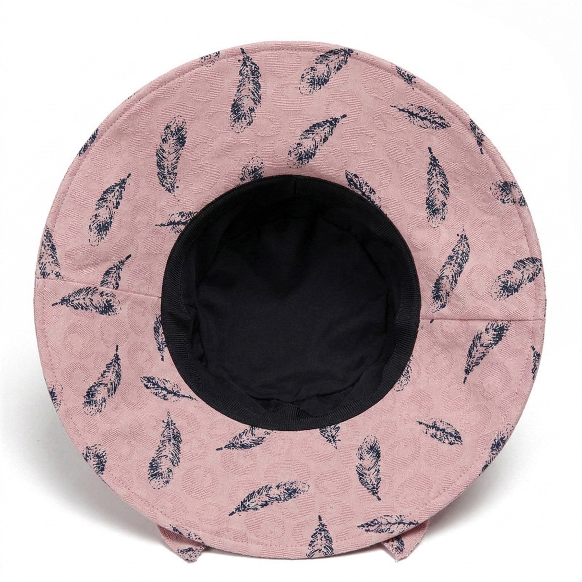 Anna-Kaci Womens Wide Brim Feather Print Sun Hat Summer Outdoor Travel Hat