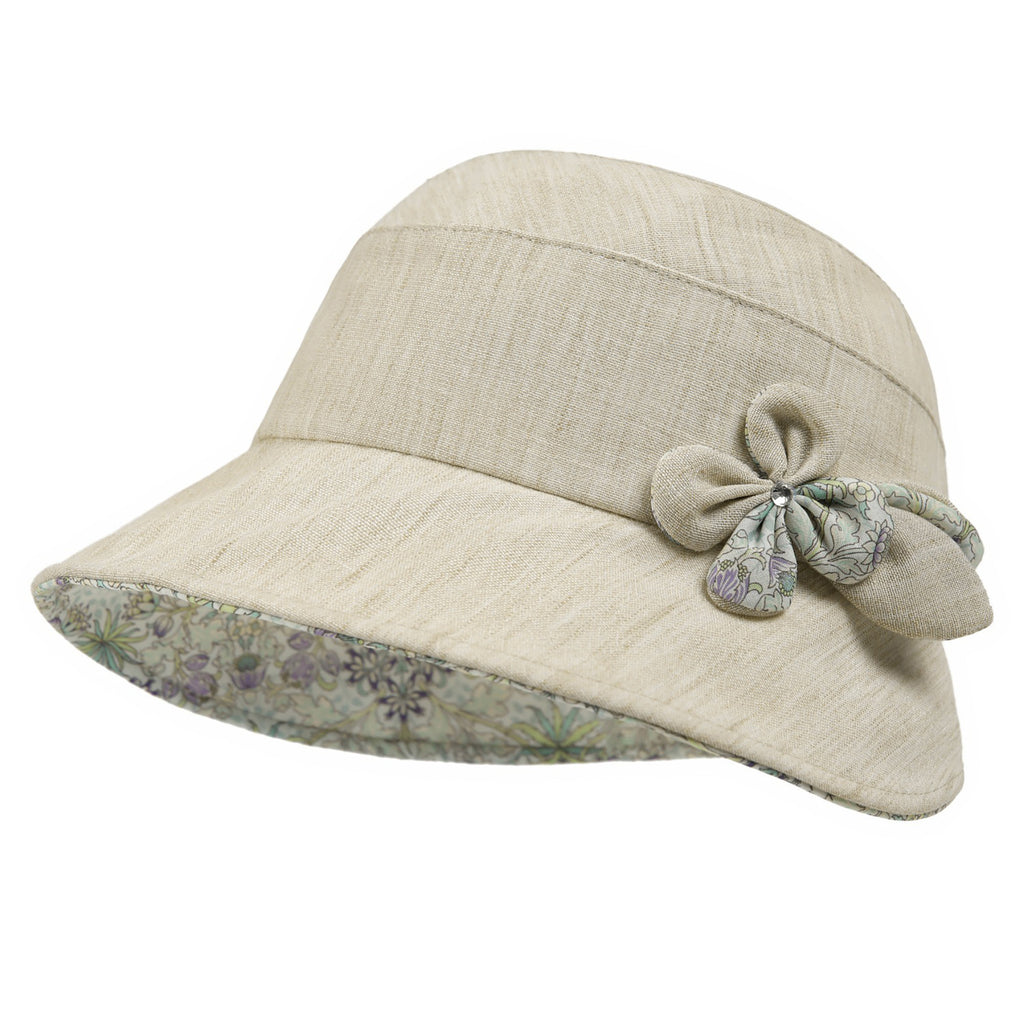 Anna-Kaci Womens Wide Brim Summer Sun Hat Lightweight Linen Style Bucket Hat