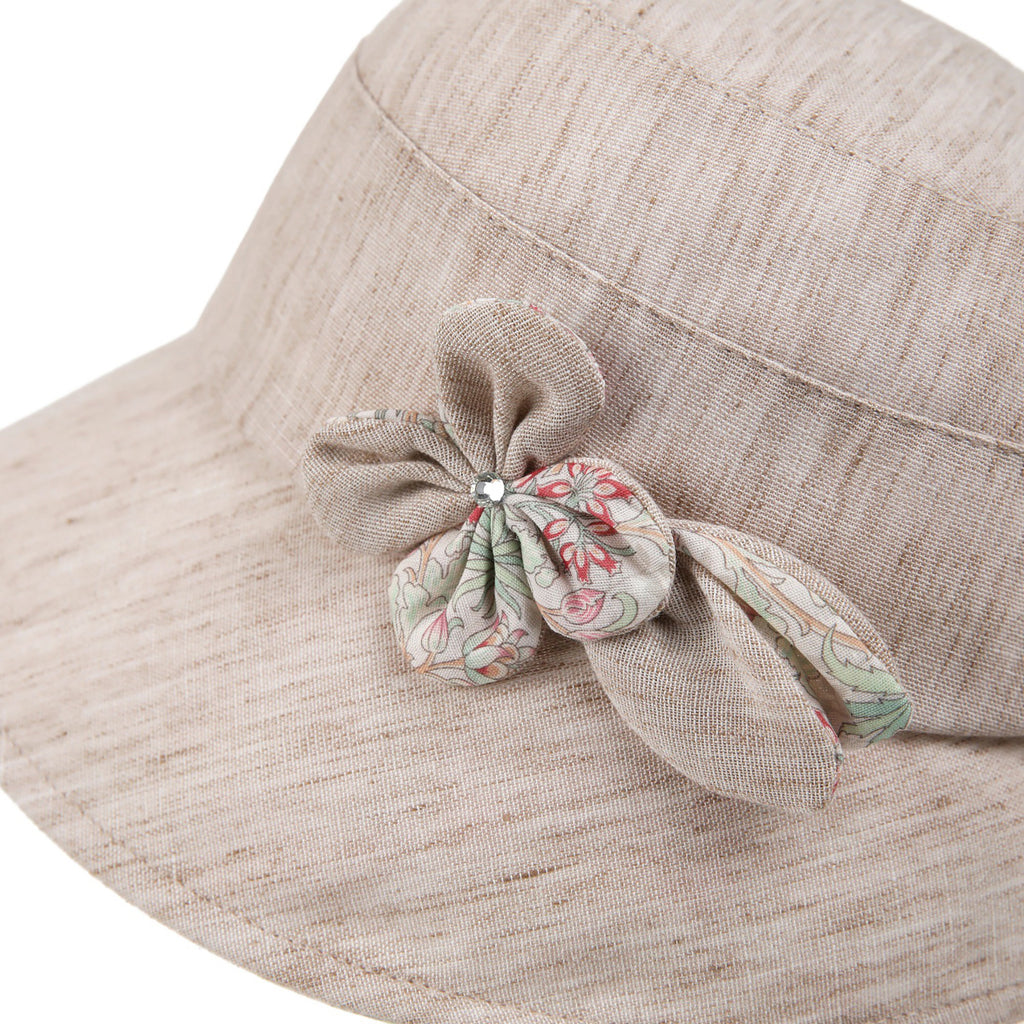 Anna-Kaci Womens Wide Brim Summer Sun Hat Lightweight Linen Style Bucket Hat