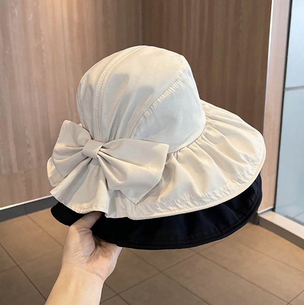 Anna-Kaci Womens Sun Hat with Large Bow Lightweight Summer Bucket Hat Outdoor Travel Hat