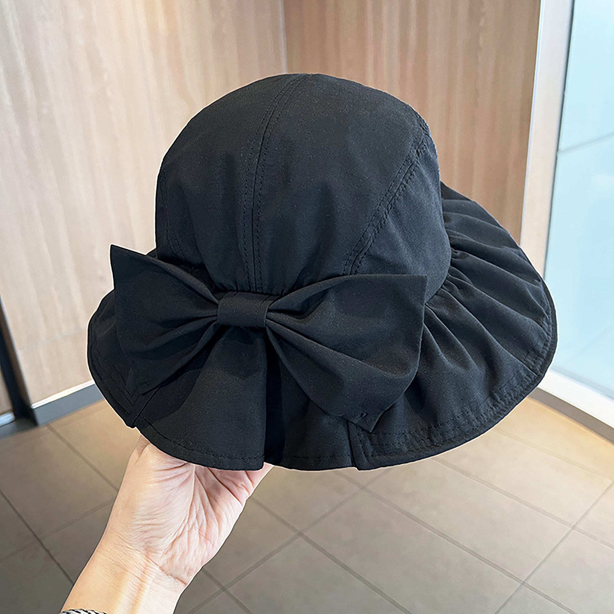 Anna-Kaci Womens Sun Hat with Large Bow Lightweight Summer Bucket Hat Outdoor Travel Hat