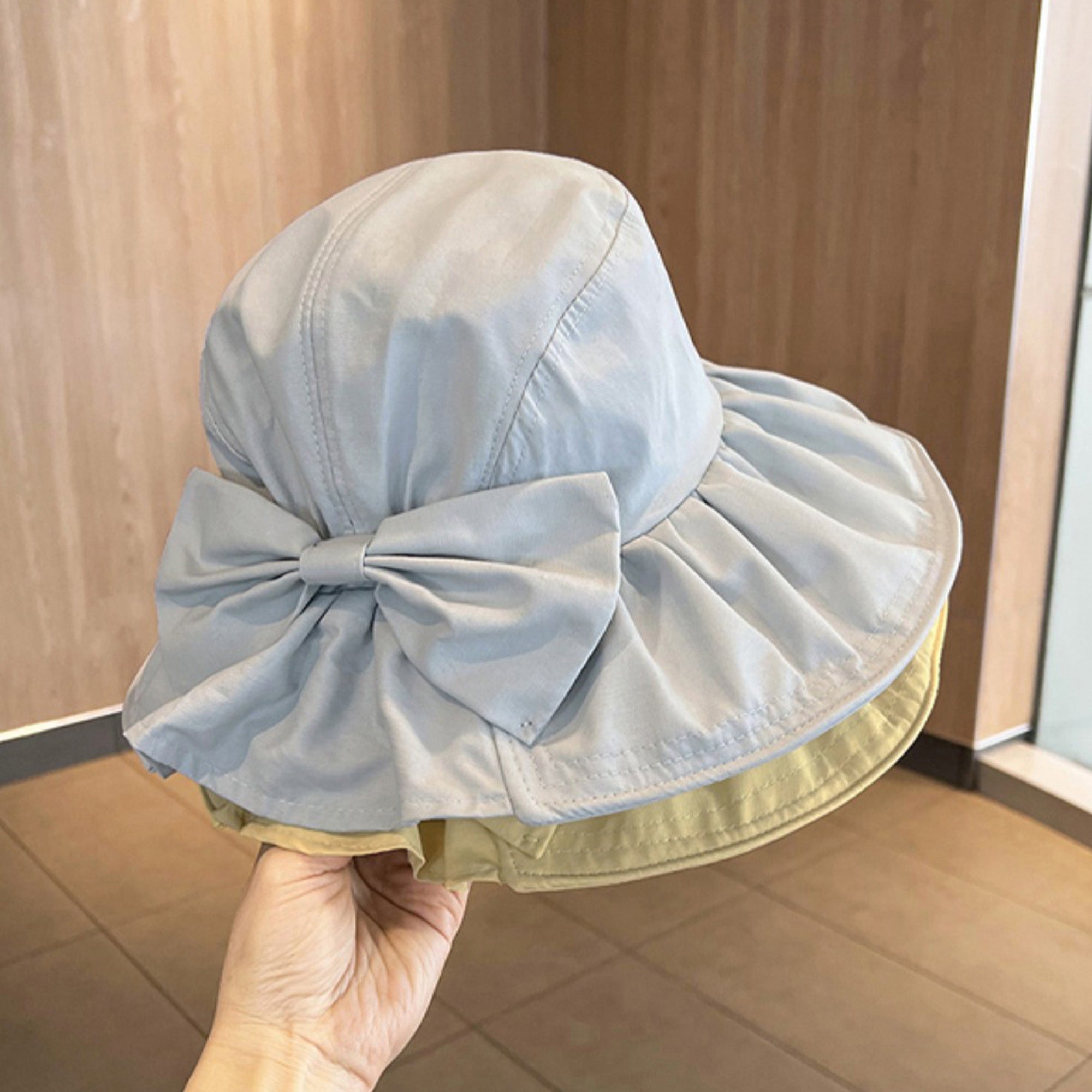 Anna-Kaci Womens Sun Hat with Large Bow Lightweight Summer Bucket Hat Outdoor Travel Hat