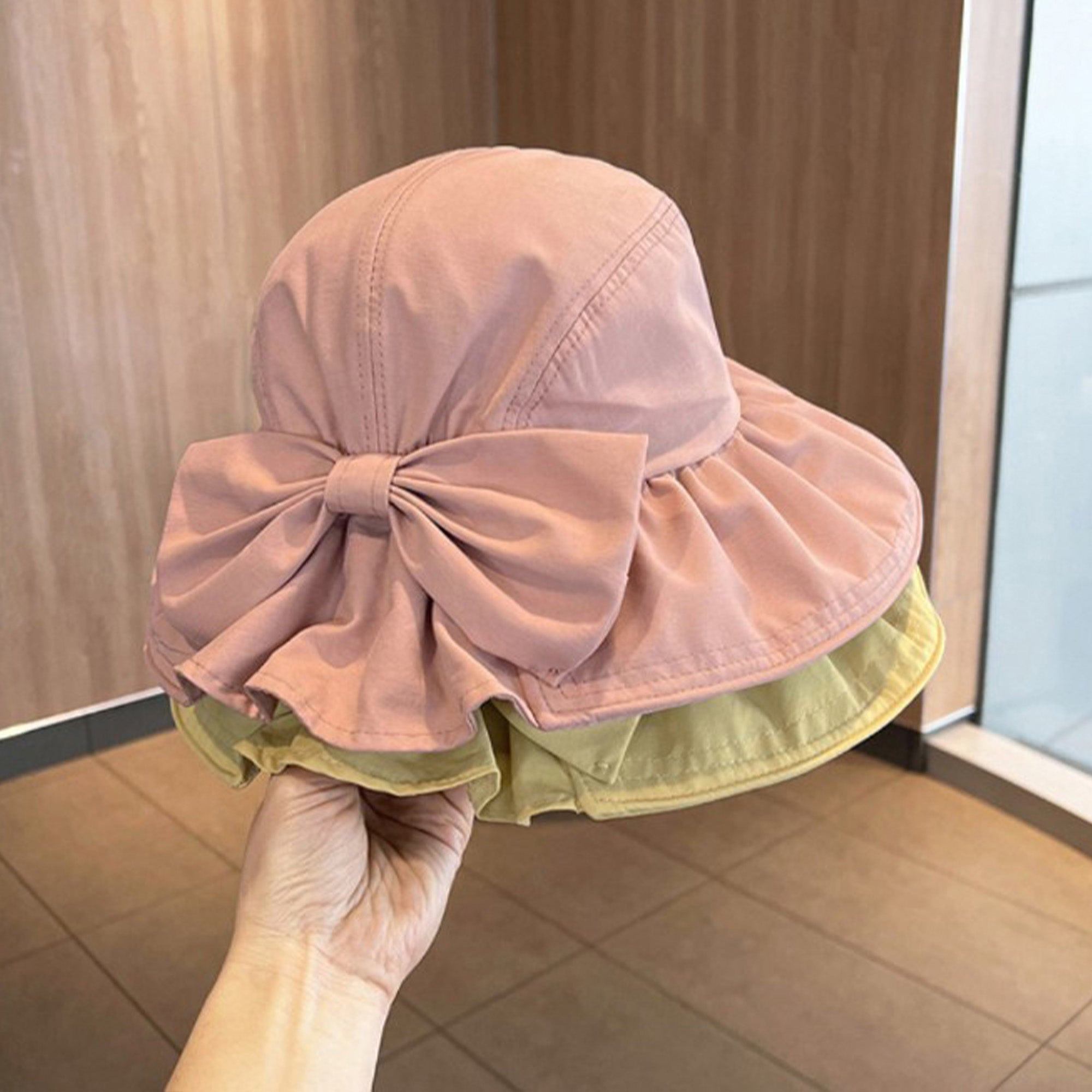 Anna-Kaci Womens Sun Hat with Large Bow Lightweight Summer Bucket Hat Outdoor Travel Hat